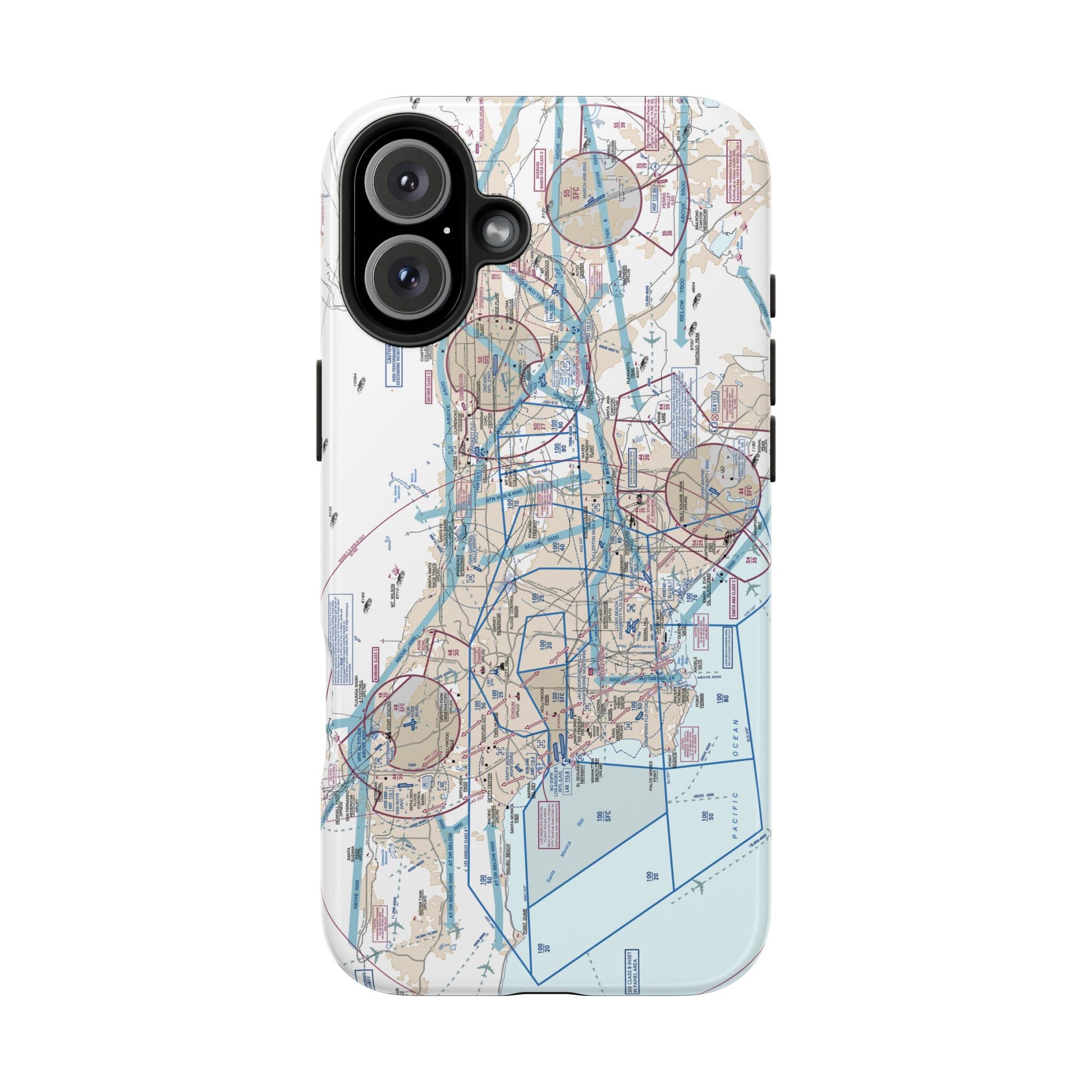 LAX Flyway Chart Tough Phone Cases