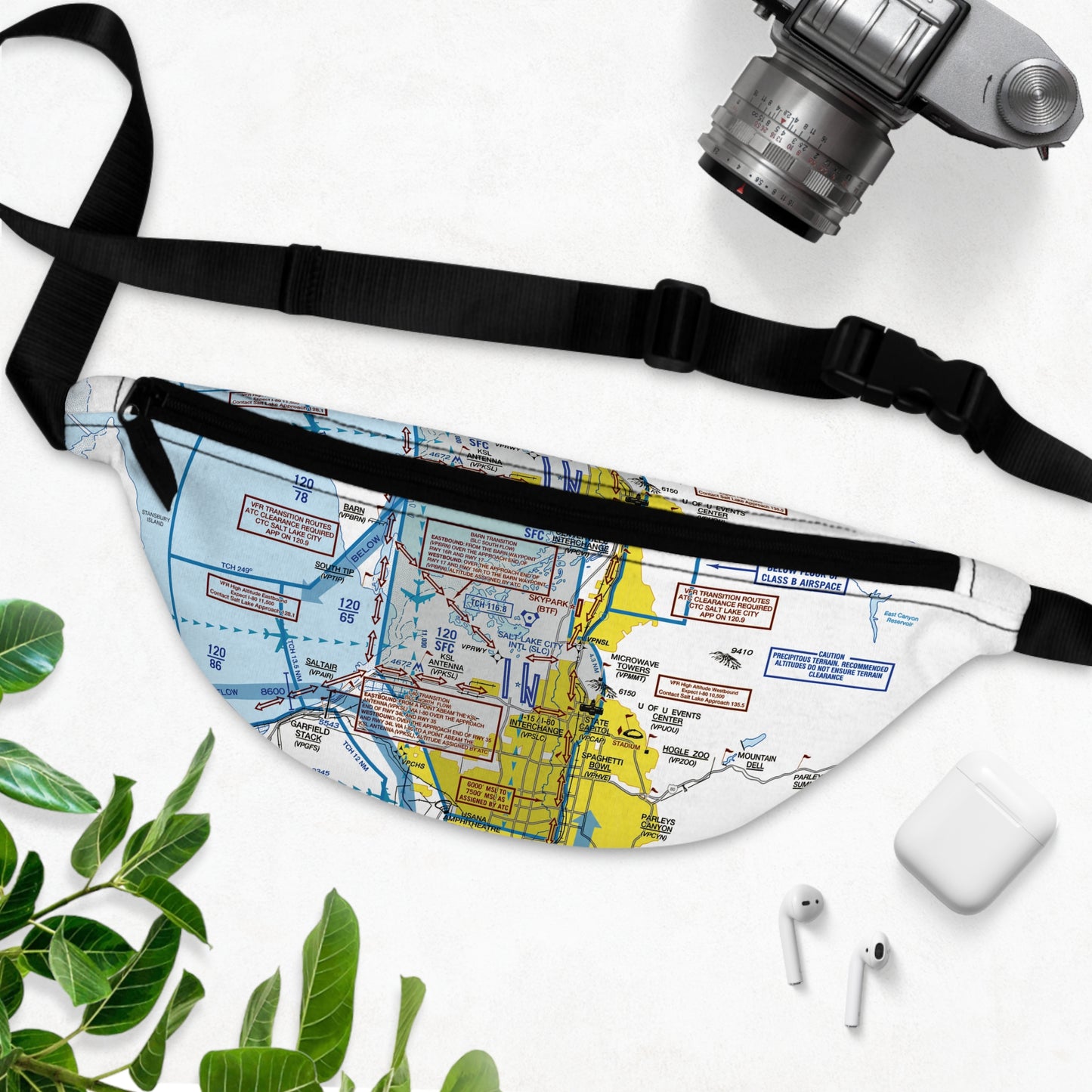 Salt Lake City Flyway Chart fanny pack