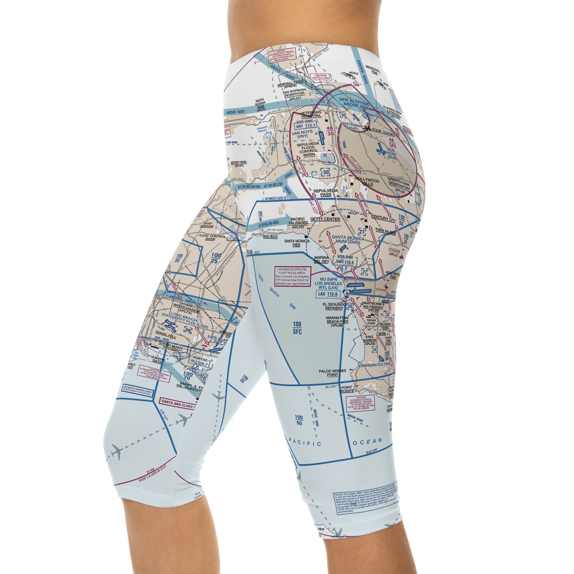 LAX Flyway Chart capri leggings
