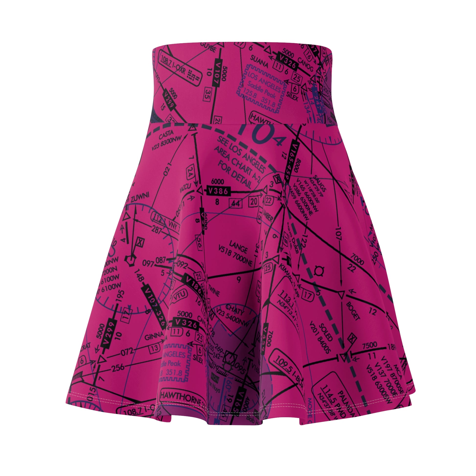 Enroute Low Altitude (ELUS3) Chart skater skirt (pink)