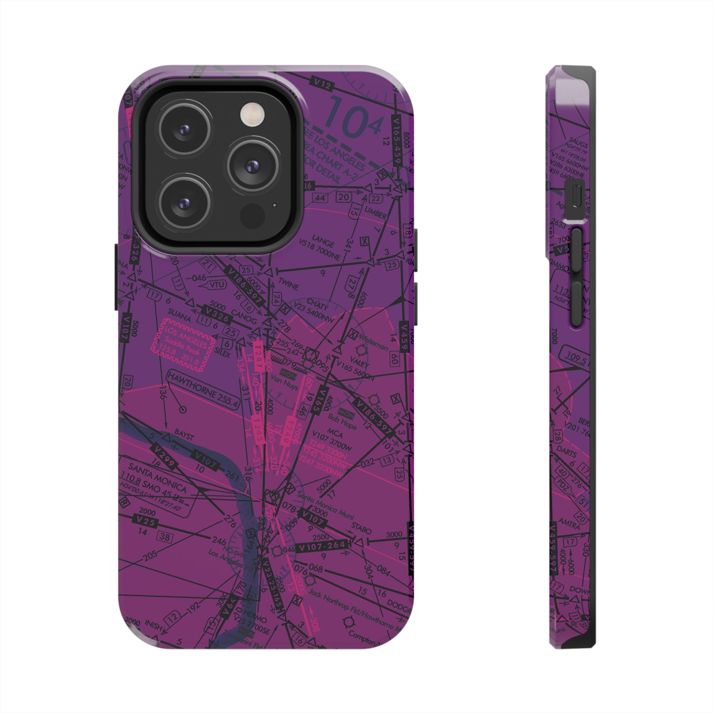 Enroute Low Altitude Chart (ELUS3) tough phone cases (purple)