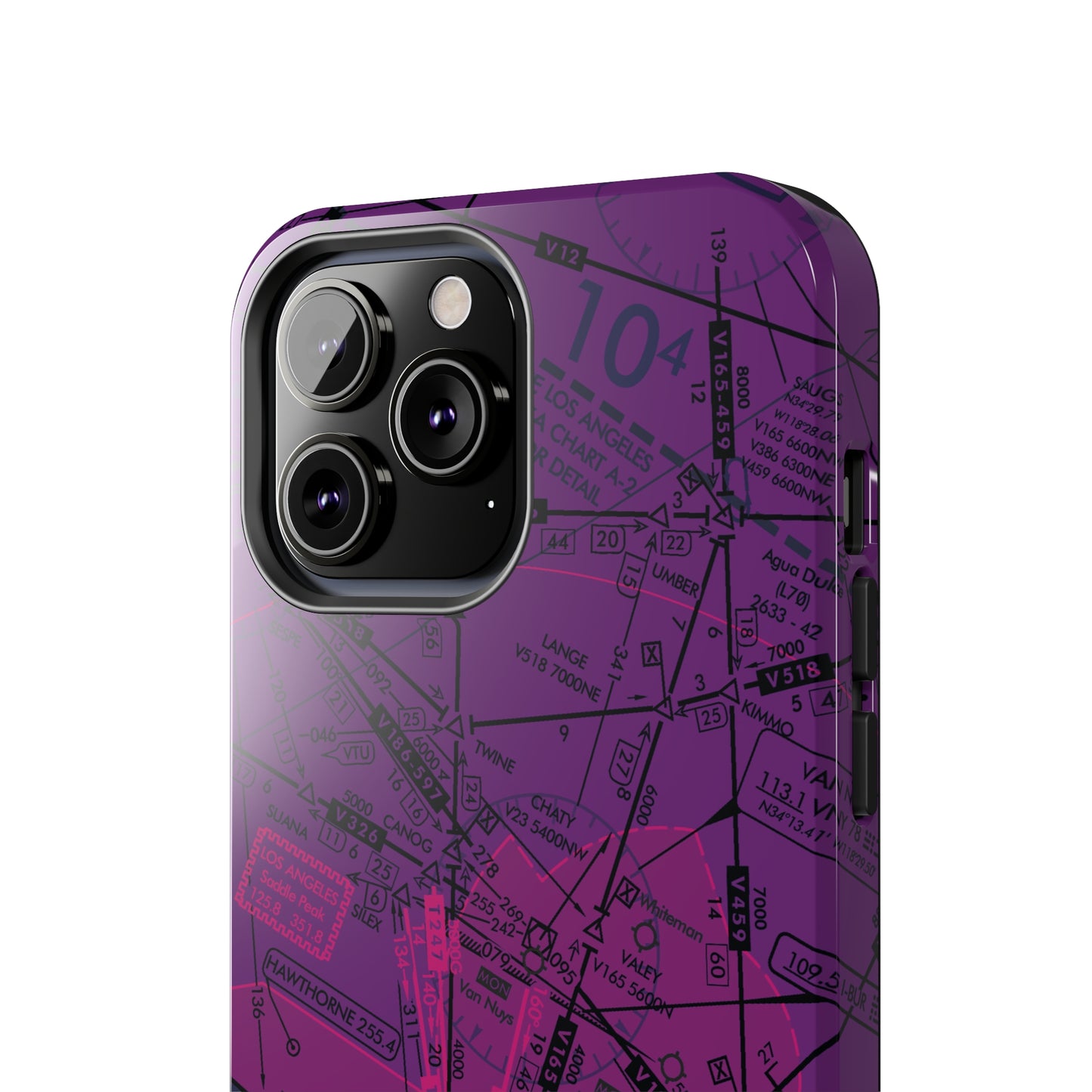 Enroute Low Altitude Chart (ELUS3) tough phone cases (purple)