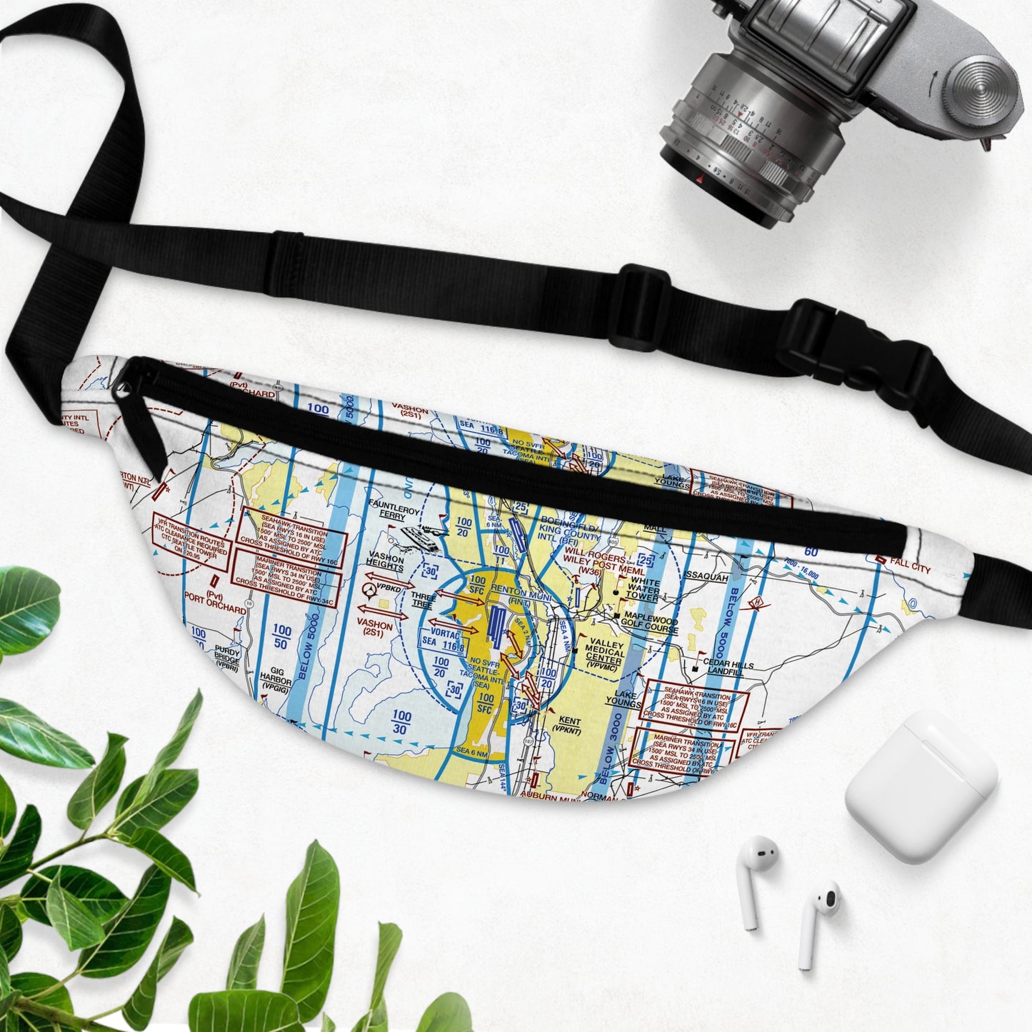 Seattle Flyway Chart fanny pack