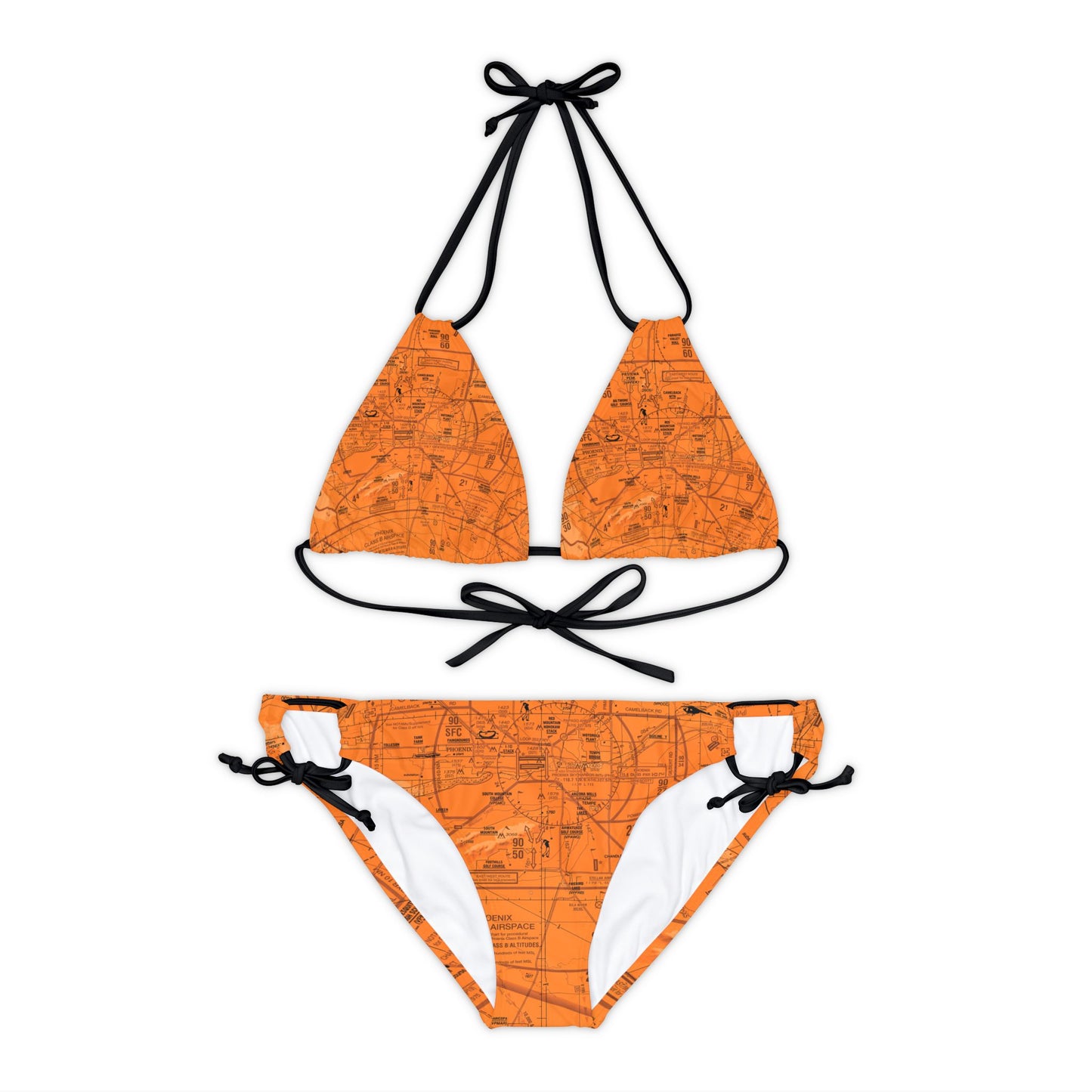 Phoenix TAC Chart strappy bikini set (orange)