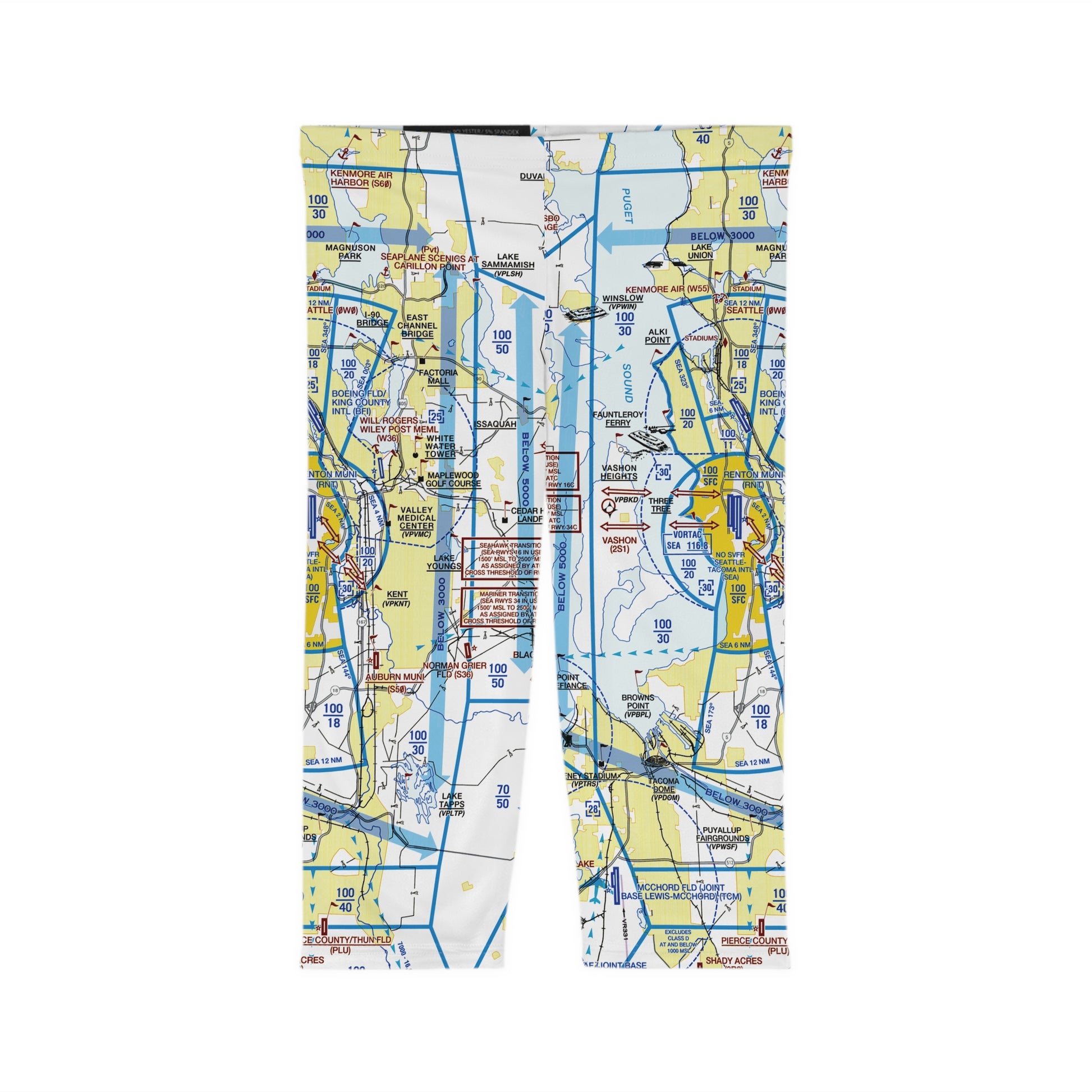 Seattle Flyway Chart capri leggings