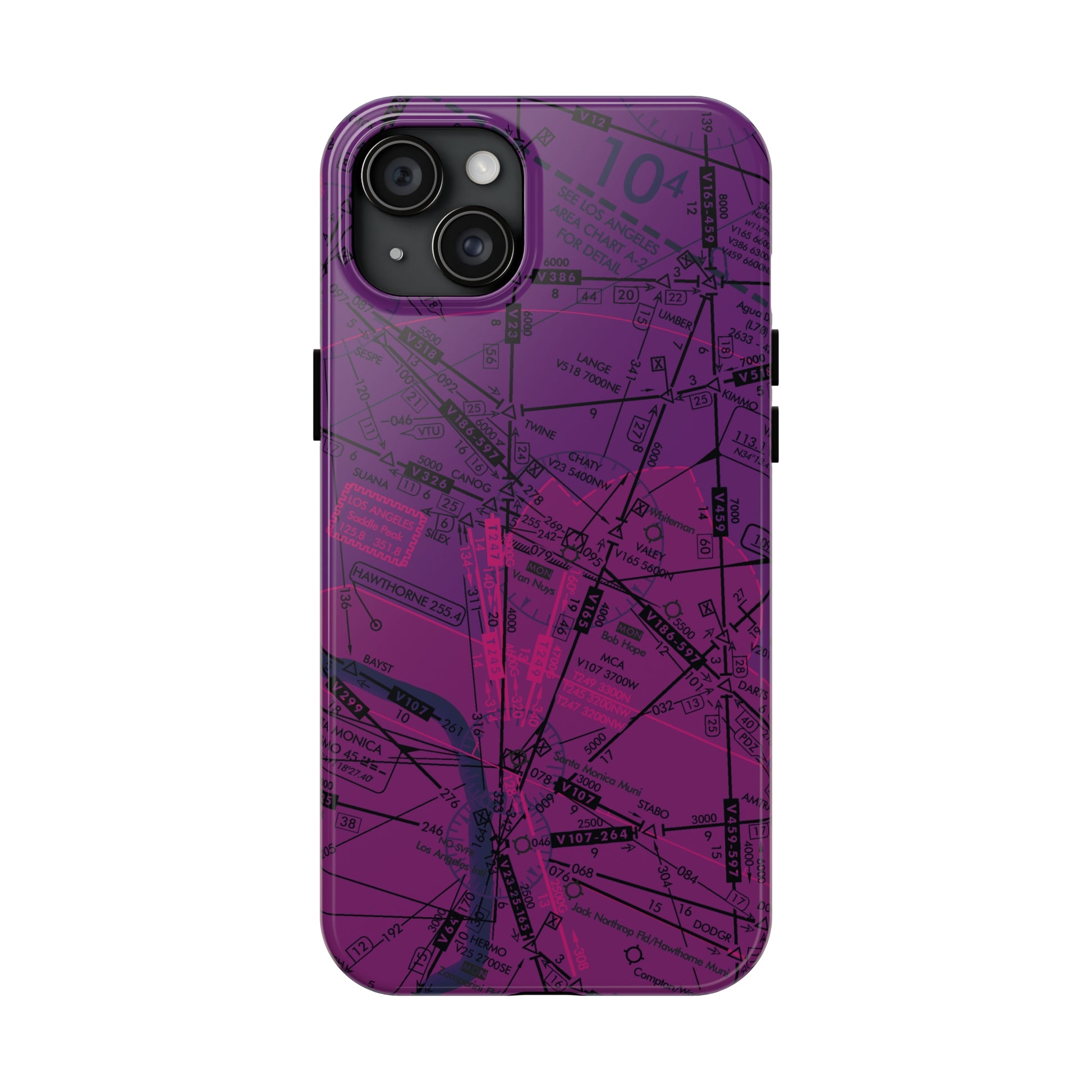 Enroute Low Altitude Chart (ELUS3) tough phone cases (purple)