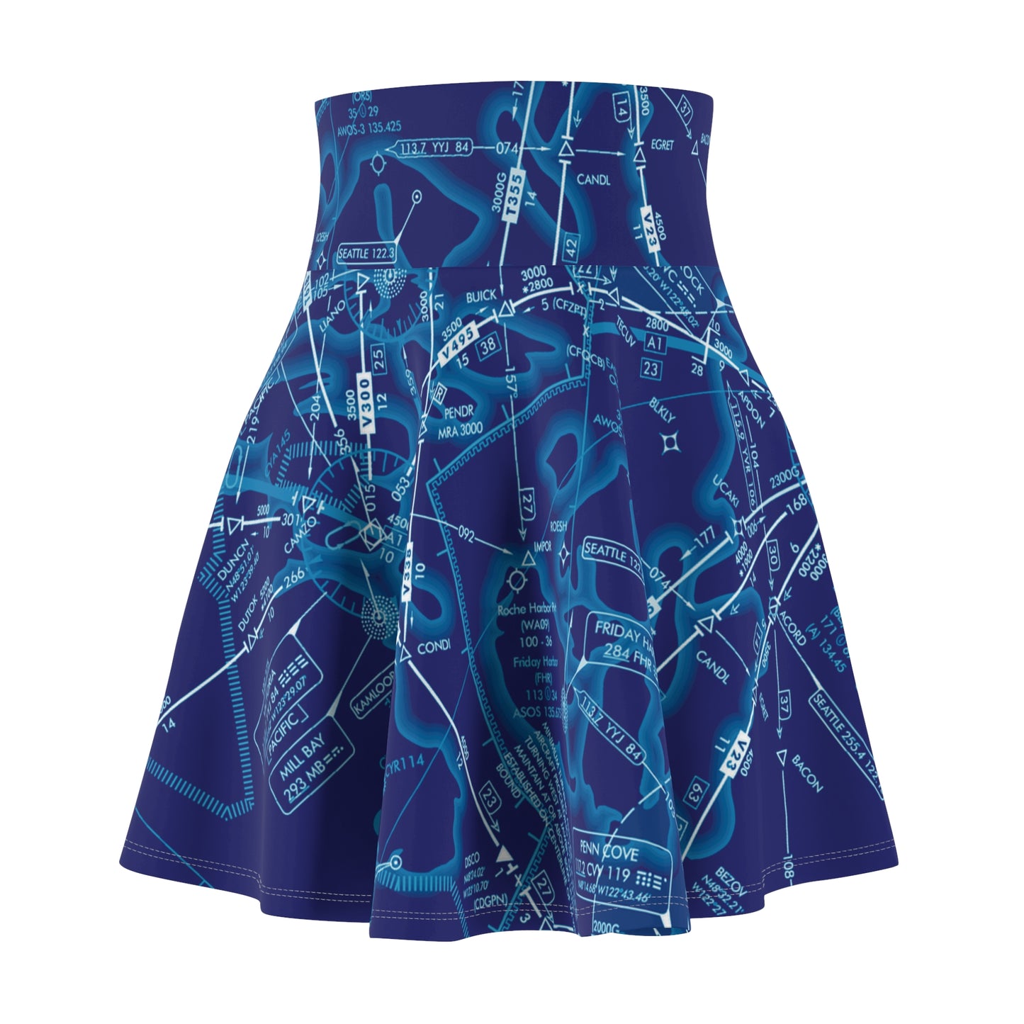 Enroute Low Altitude (ELUS1) Chart skater skirt (blue)