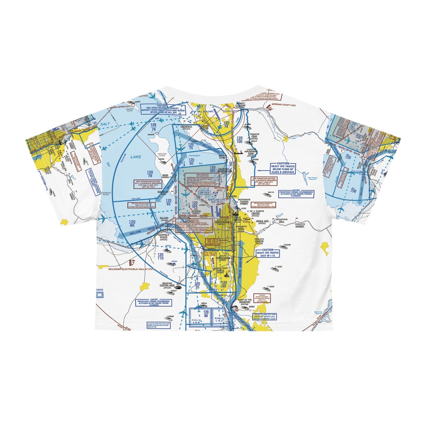 Salt Lake City Flyway Chart crop tee