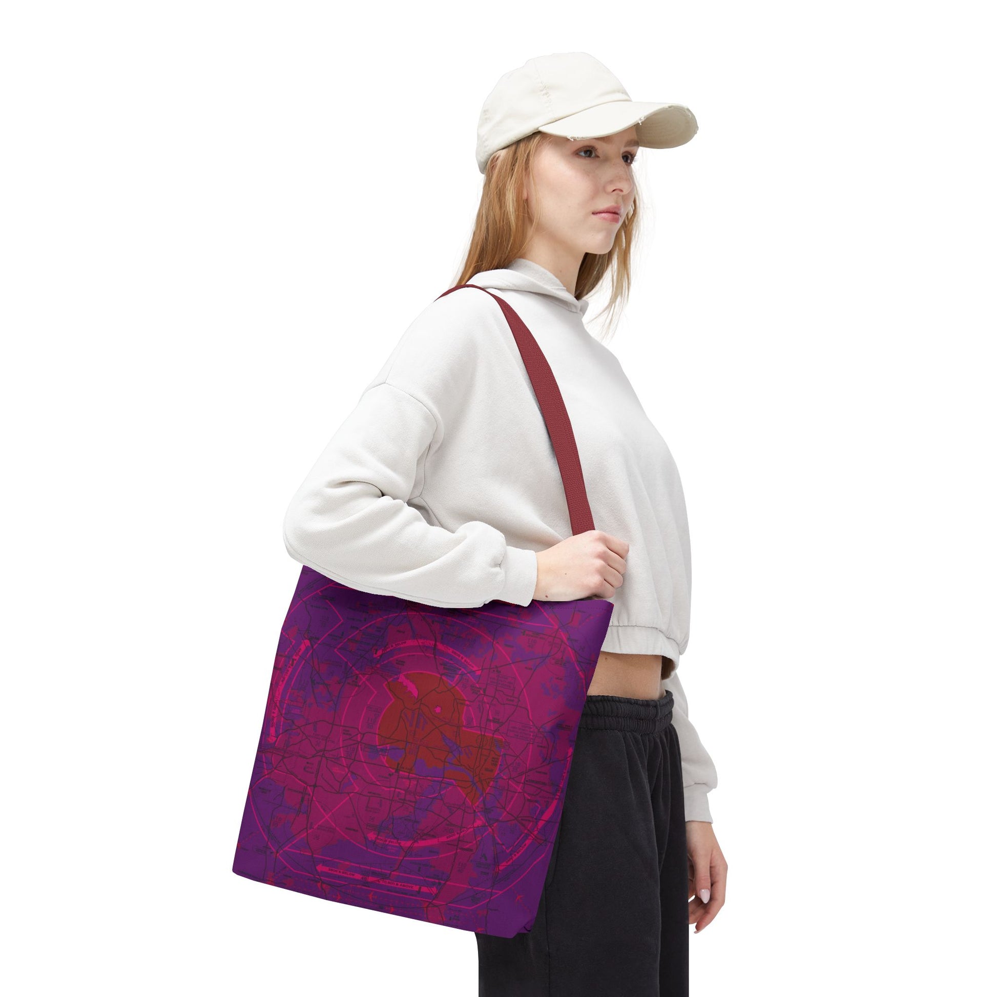 Dallas - Ft. Worth Flyway Chart tote bag (purple)