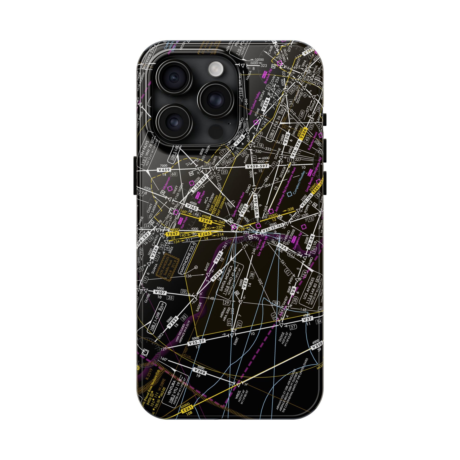 Enroute Low Altitude Chart tough phone cases (ELUS3/invert)