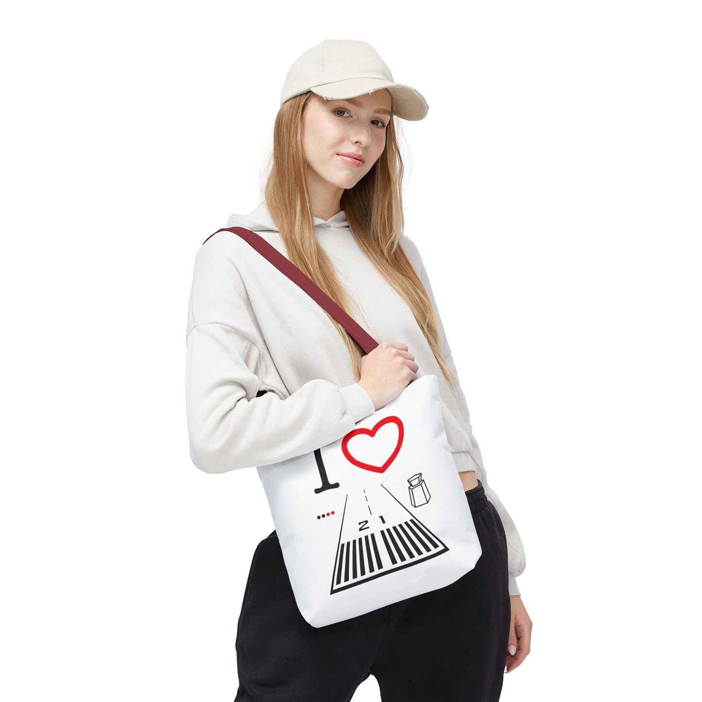 Santa Monica Airport Runway 21 / 3 tote bag (white)