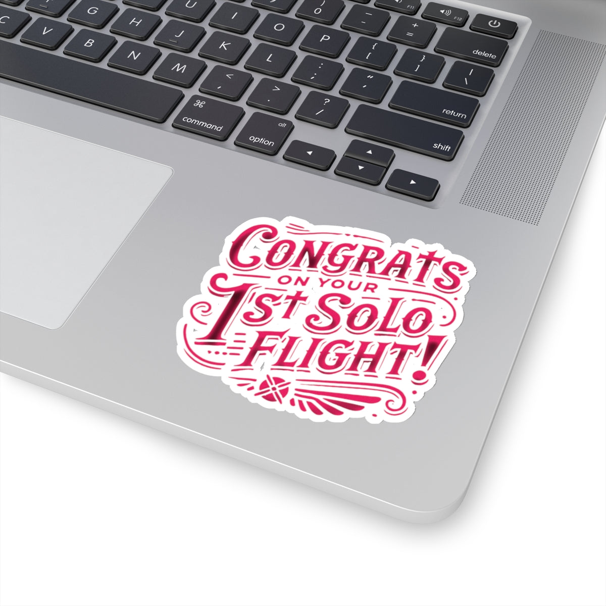 Congrats on your 1st Solo Flight! (pink/v1) sticker