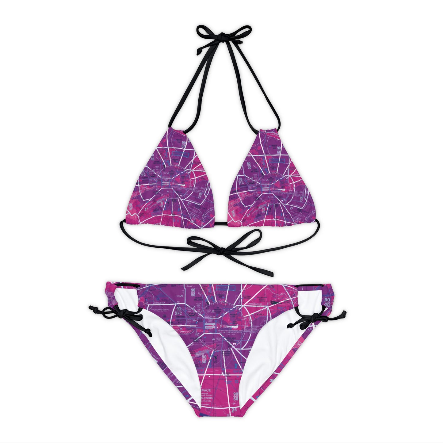 Phoenix TAC Chart strappy bikini set (purple)