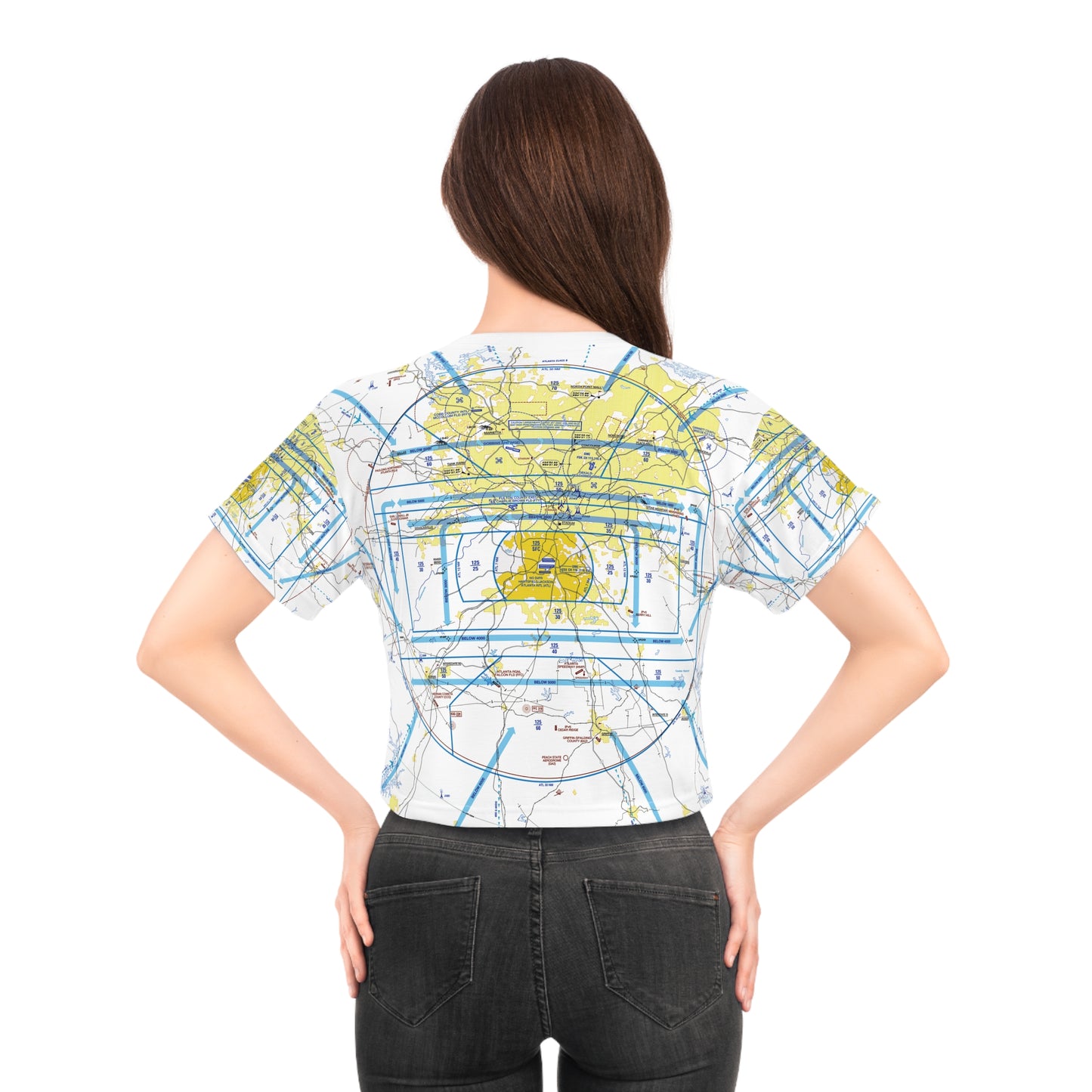 Atlanta Flyway Chart crop tee