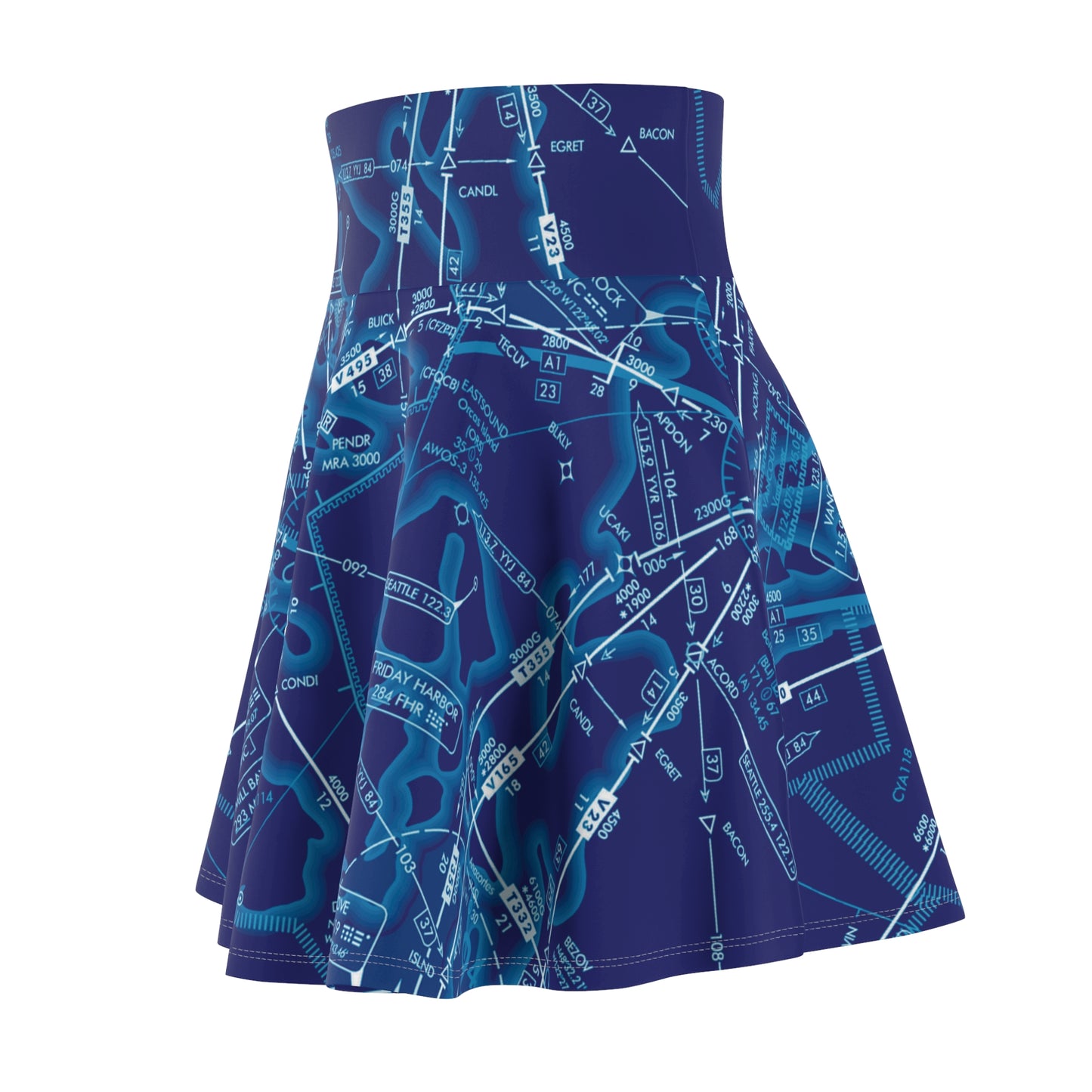 Enroute Low Altitude (ELUS1) Chart skater skirt (blue)