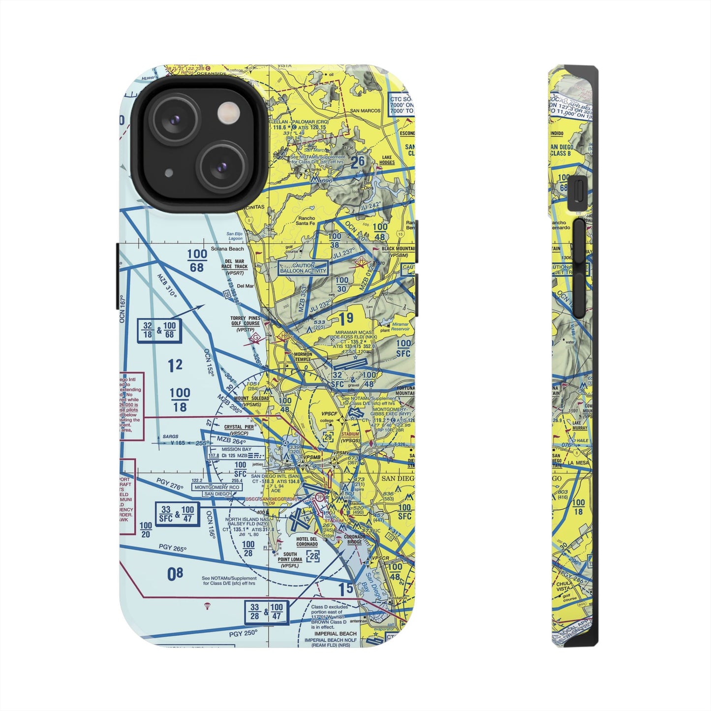 San Diego TAC Chart tough phone cases