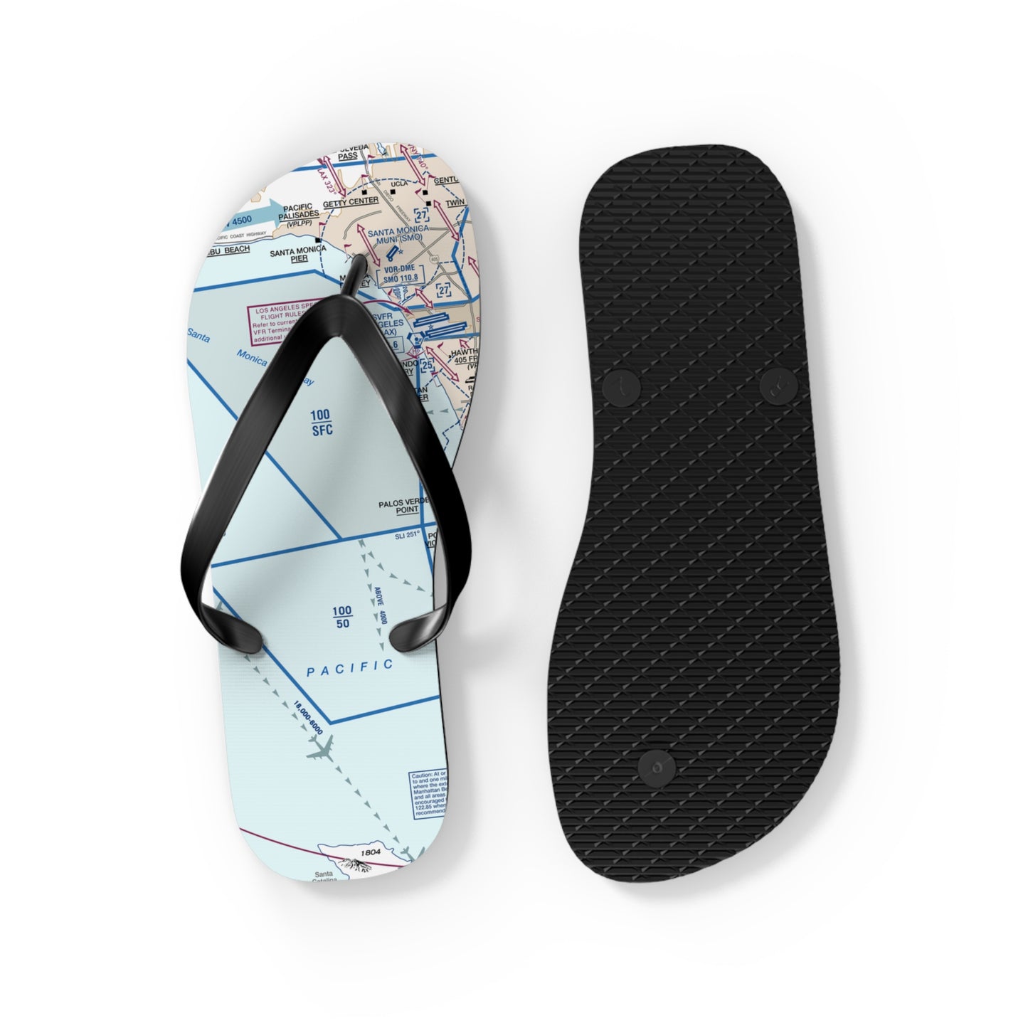 Aeronautical Chart Flip-Flops (LAX Flyway Chart)