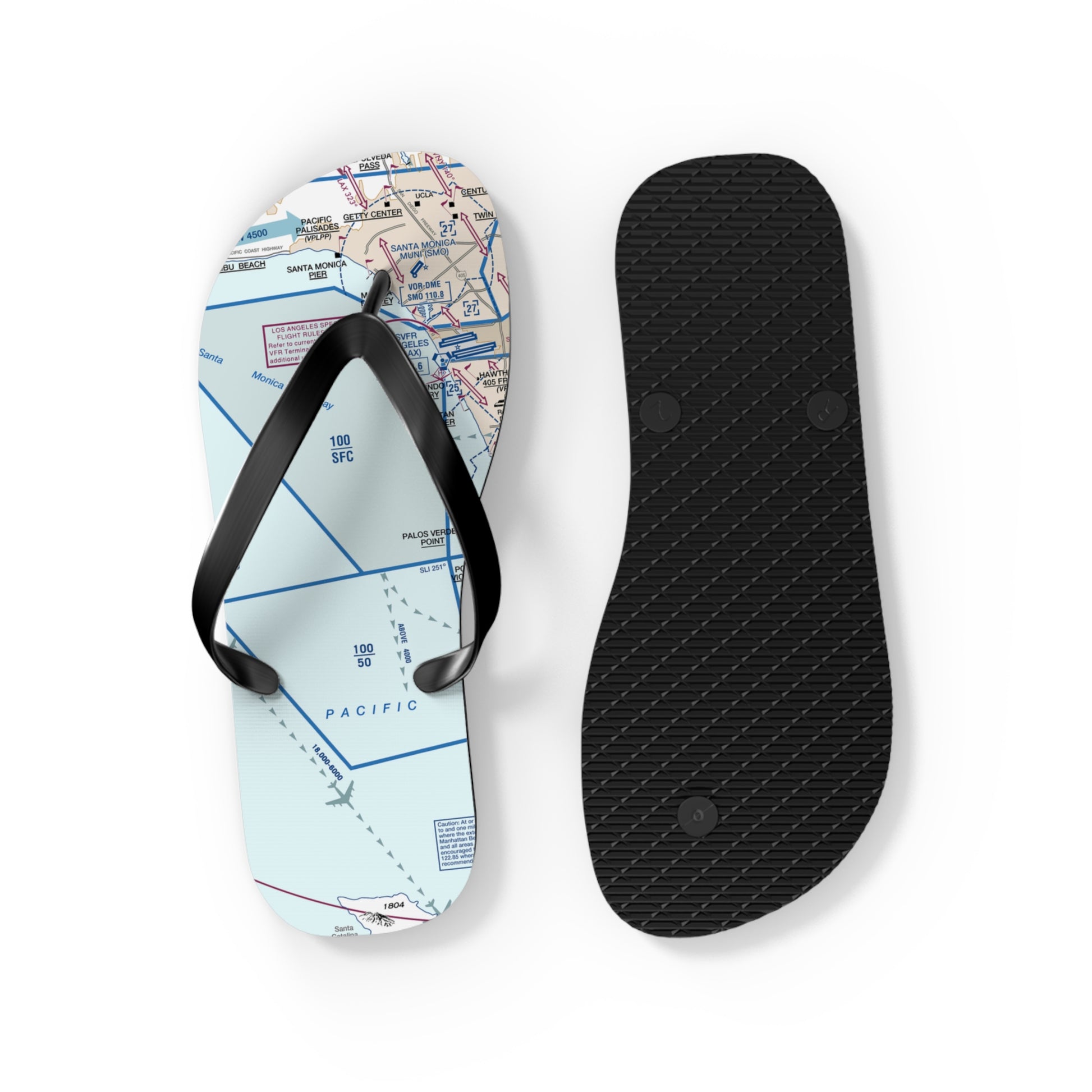 Aeronautical Chart Flip-Flops (LAX Flyway Chart)