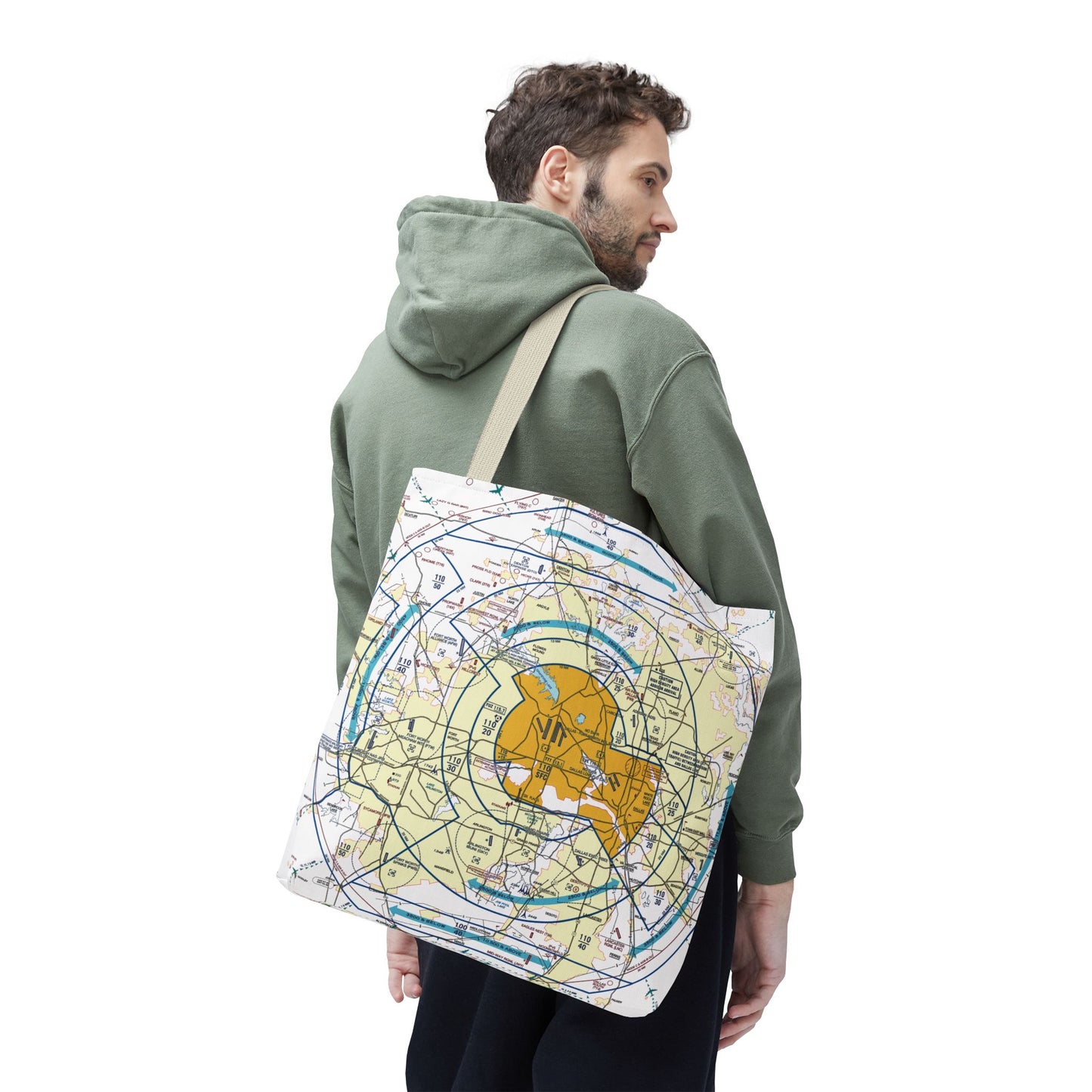 Dallas - Ft. Worth Flyway Chart tote bag