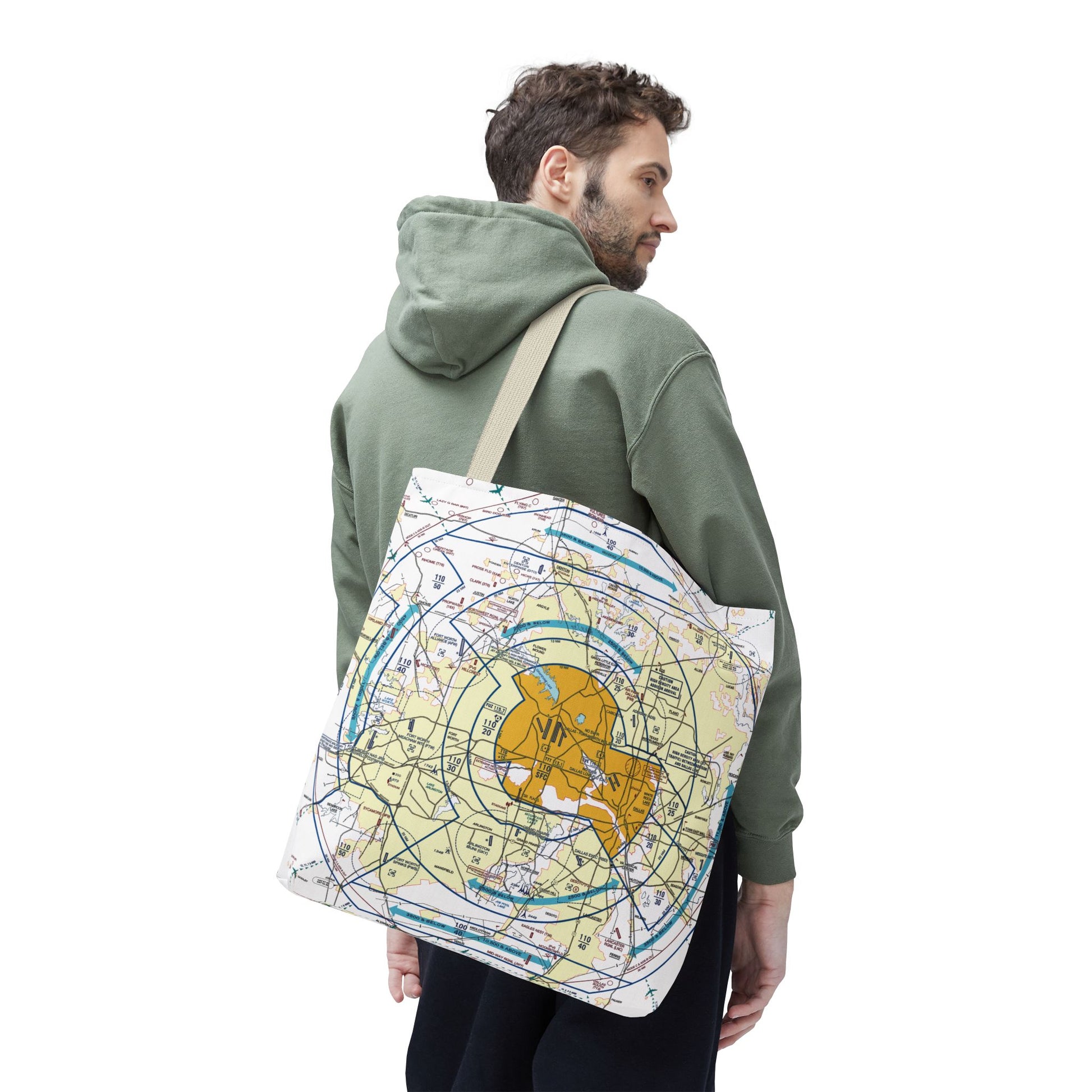 Dallas - Ft. Worth Flyway Chart tote bag