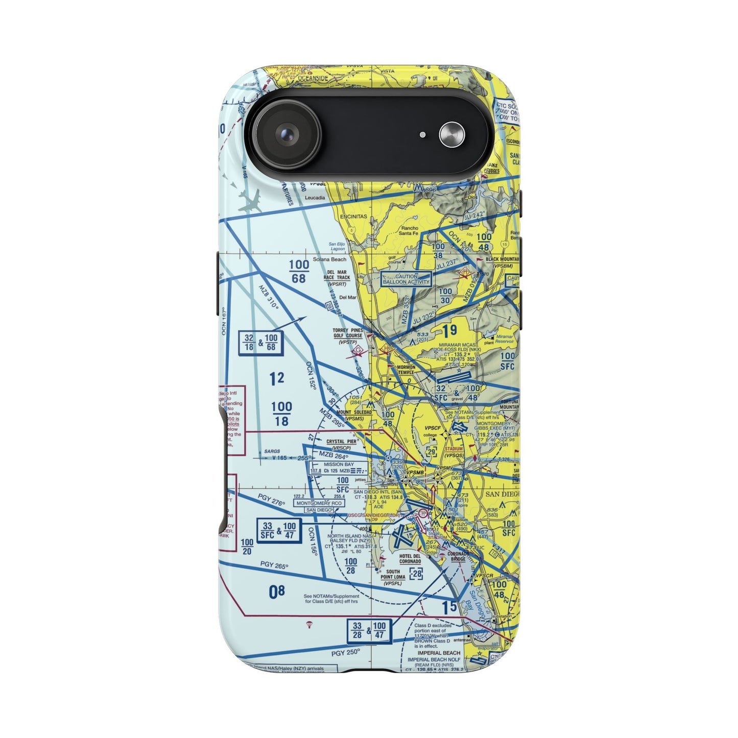 San Diego TAC Chart tough phone cases