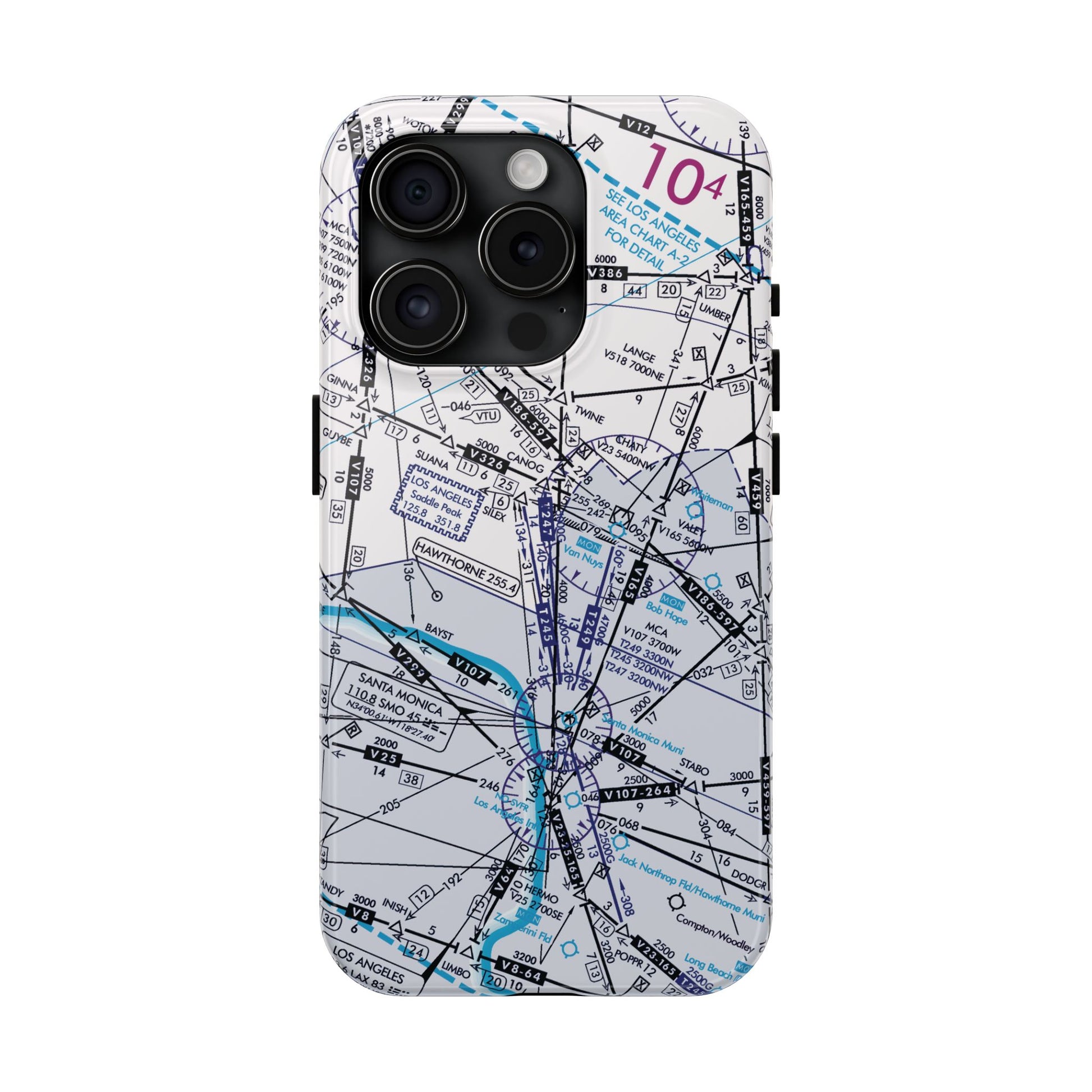 Enroute Low Altitude Chart tough phone cases (ELUS3/white)