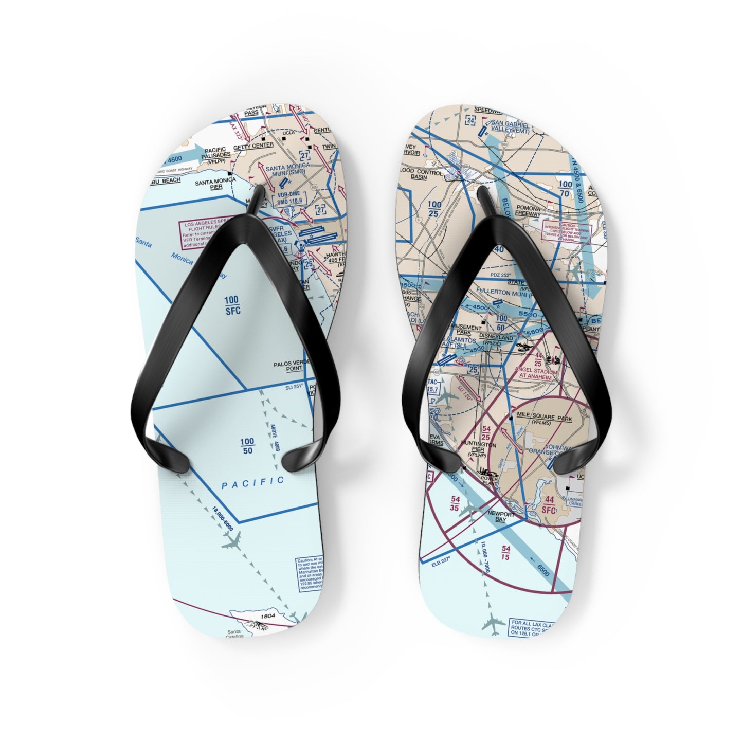 Aeronautical Chart Flip-Flops (LAX Flyway Chart)