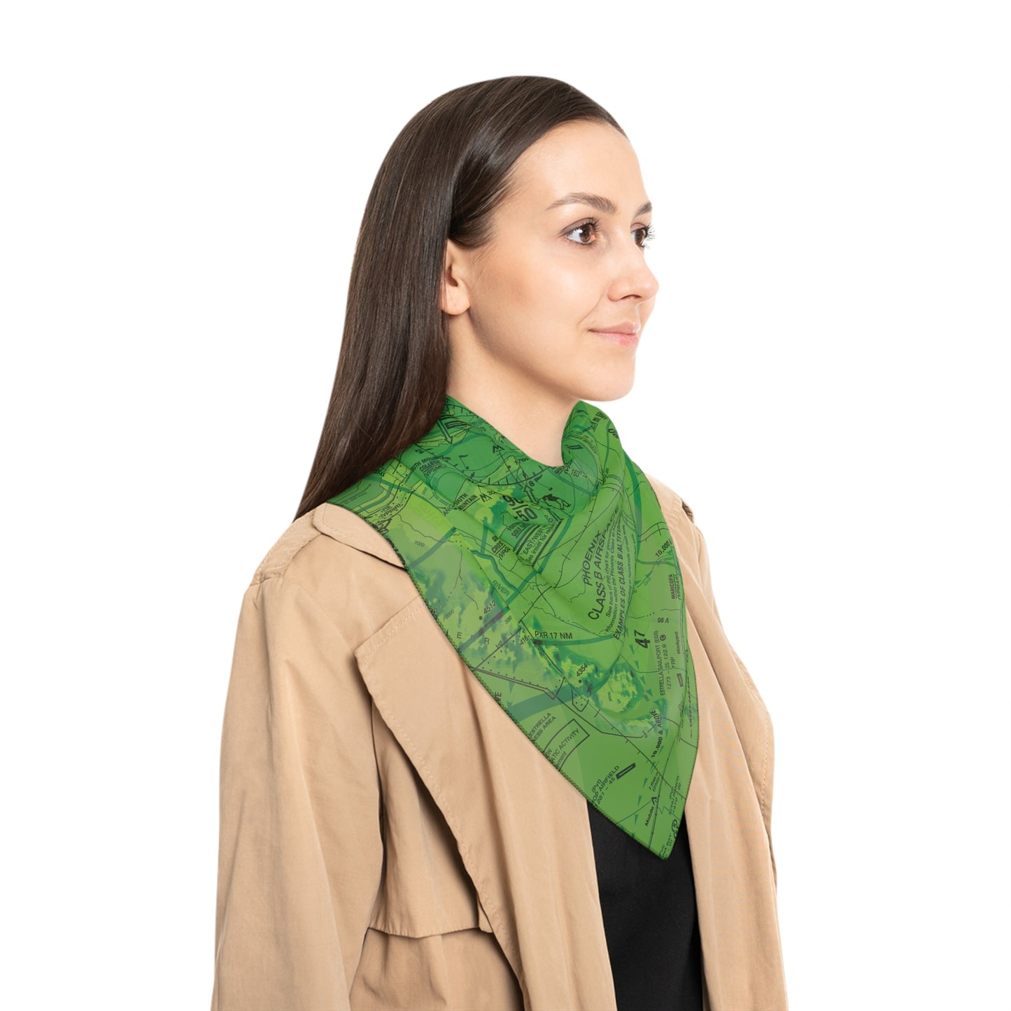 Phoenix TAC Chart (green) poly scarf