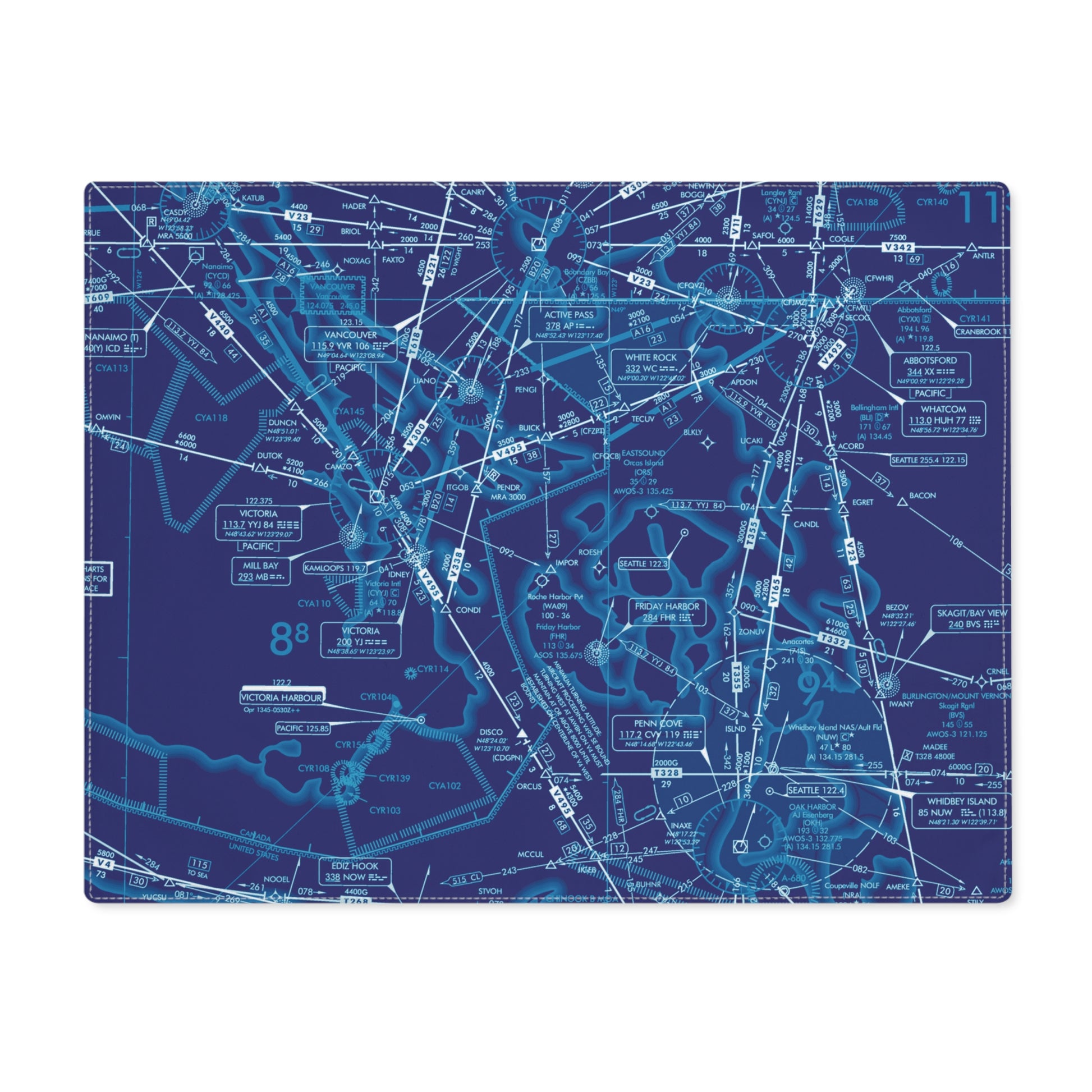 Enroute Low Altitude Chart (ELUS1) kitchen placemat (blue)