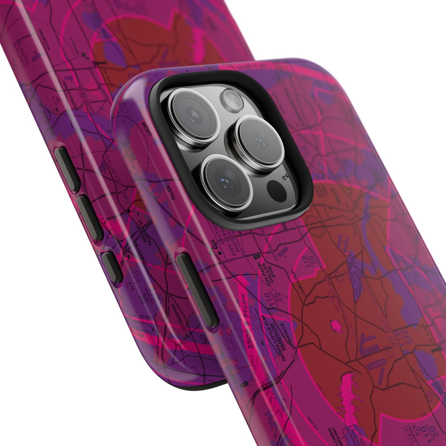 Dallas Fort Worth Flyway Chart tough phone cases (purple)