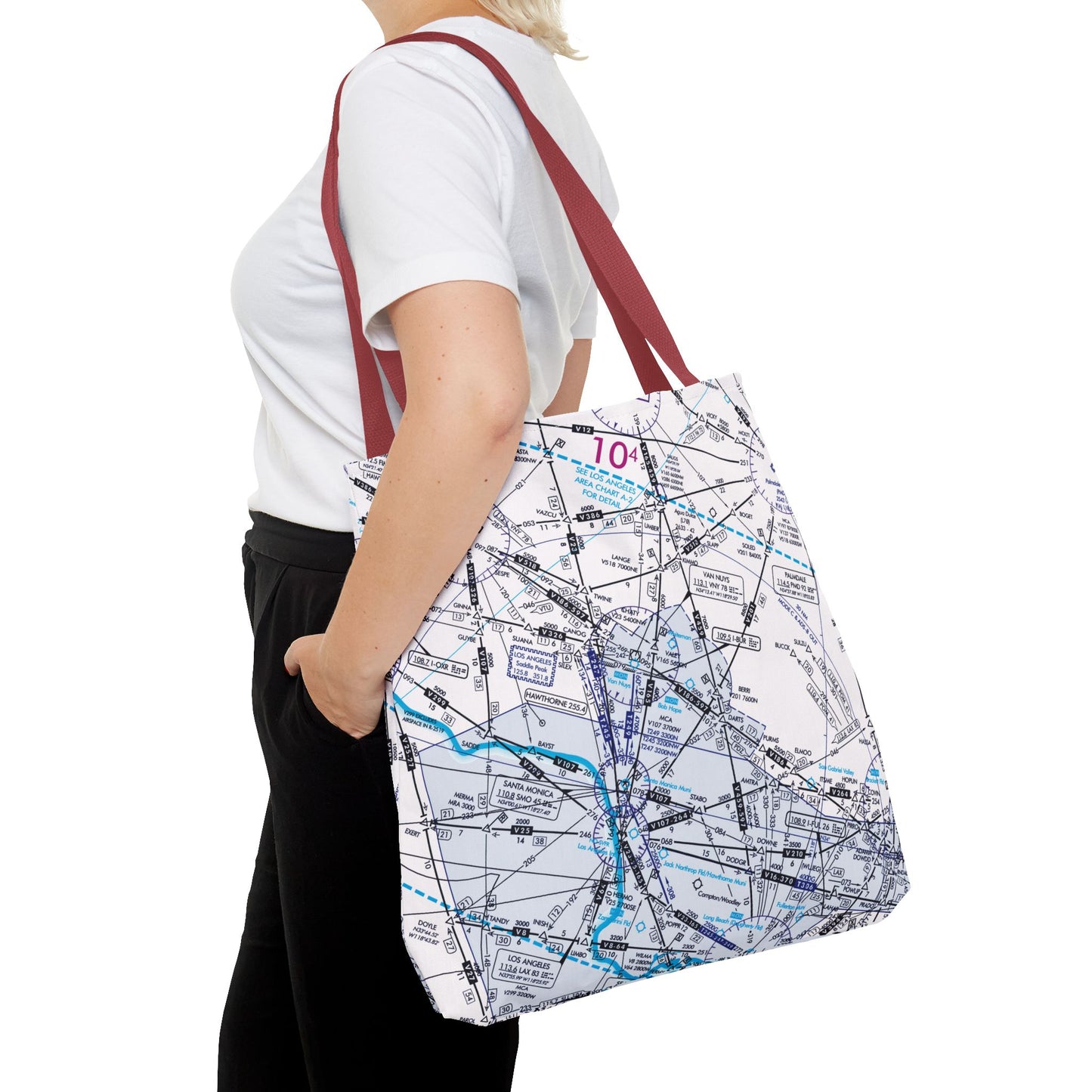 Enroute Low Altitude Chart tote bag (ELUS3/white)