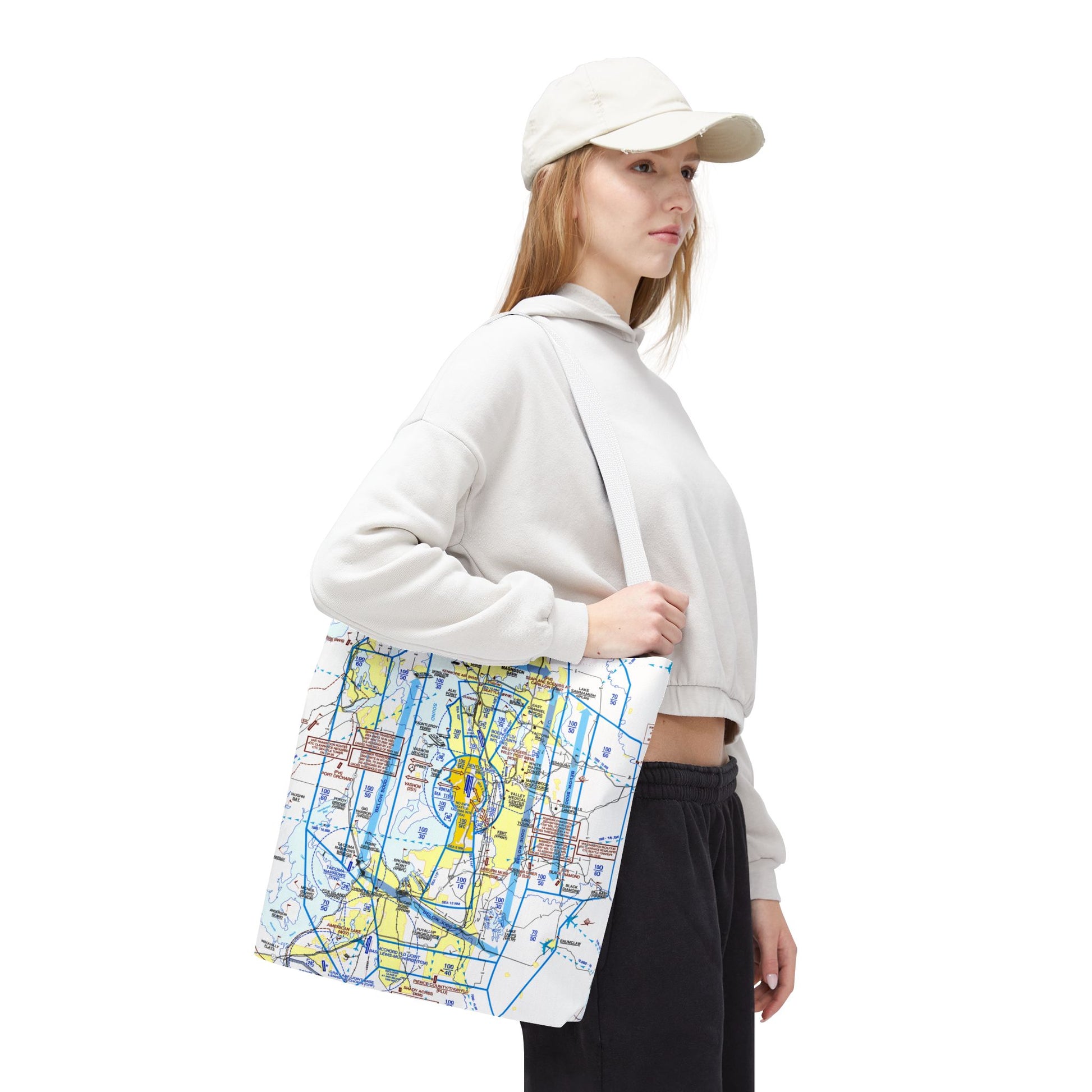 Seattle Flyway Chart tote bag