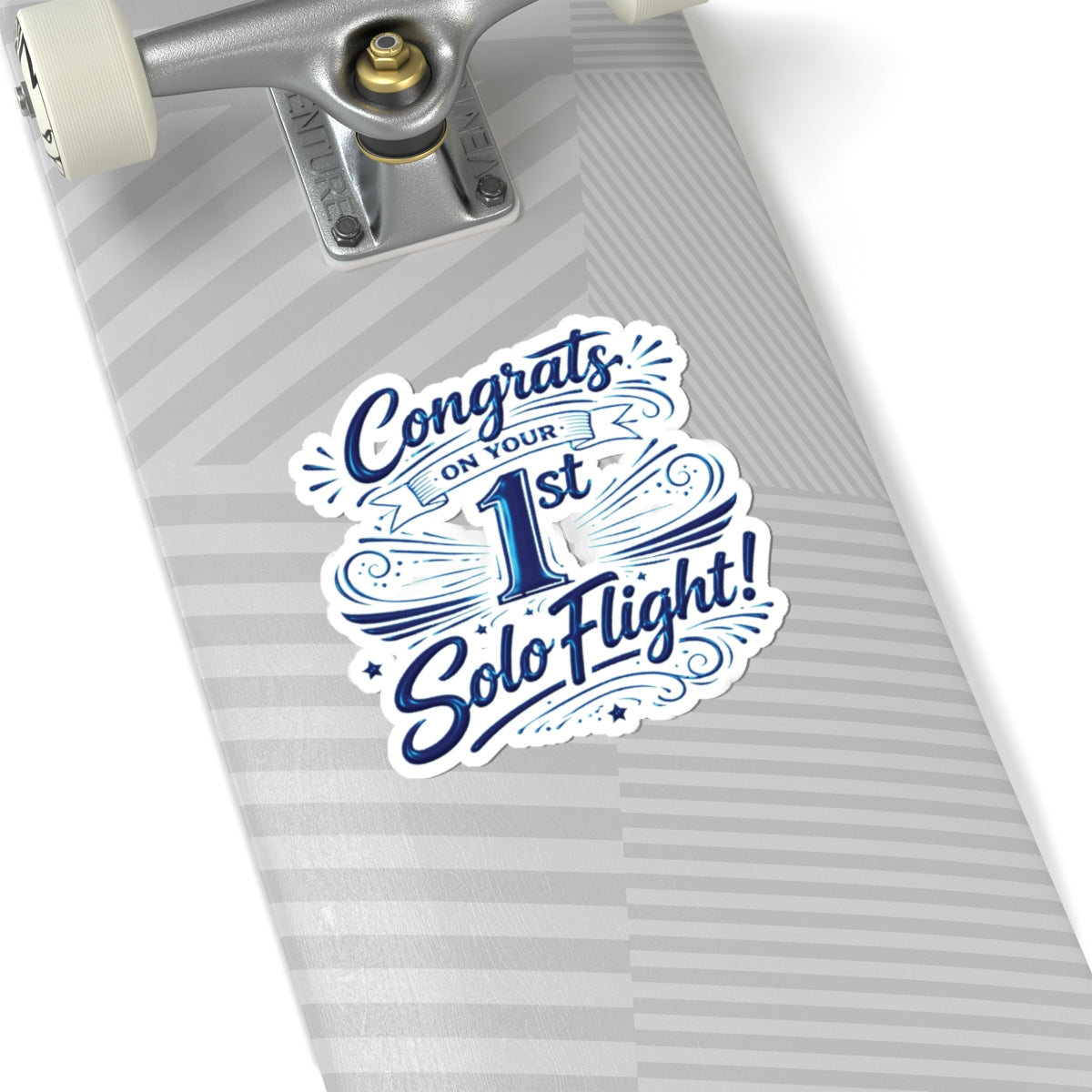 Congrats on your 1st Solo Flight! (v3. blue) sticker