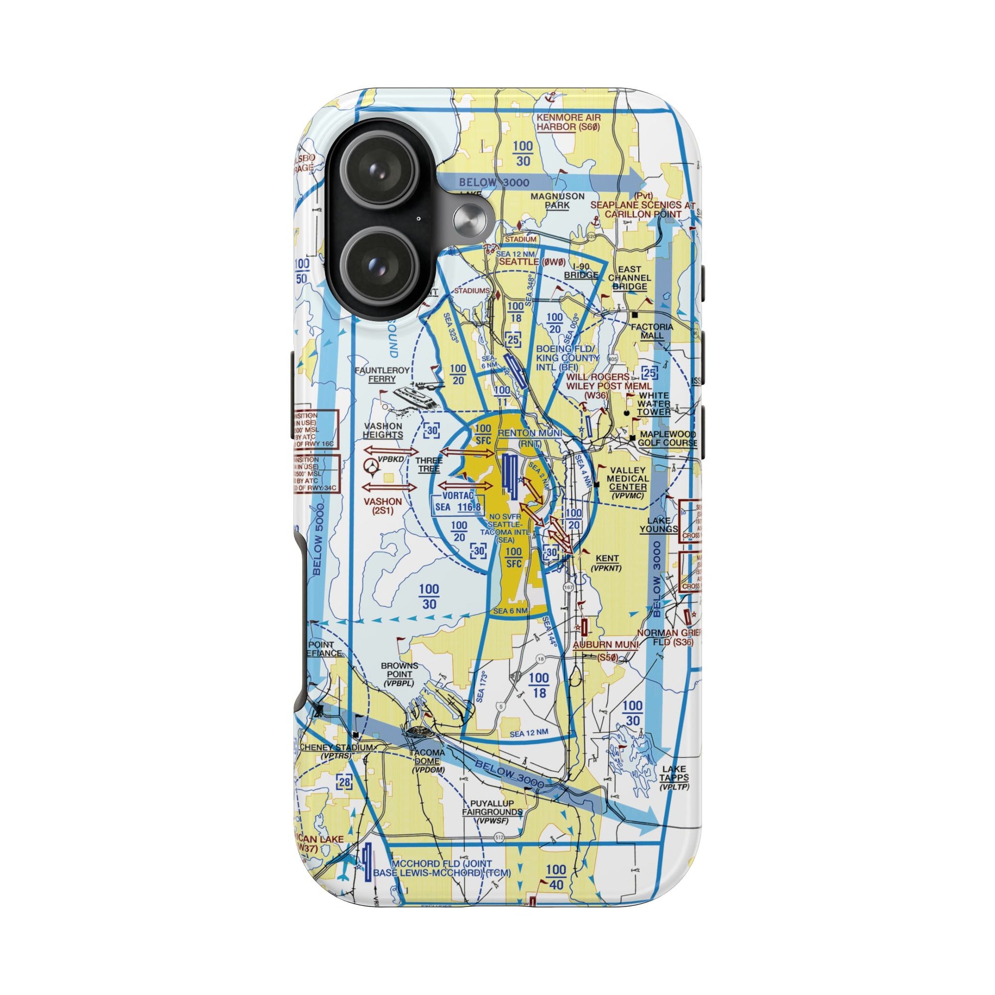 Seattle Flyway Chart tough phone cases