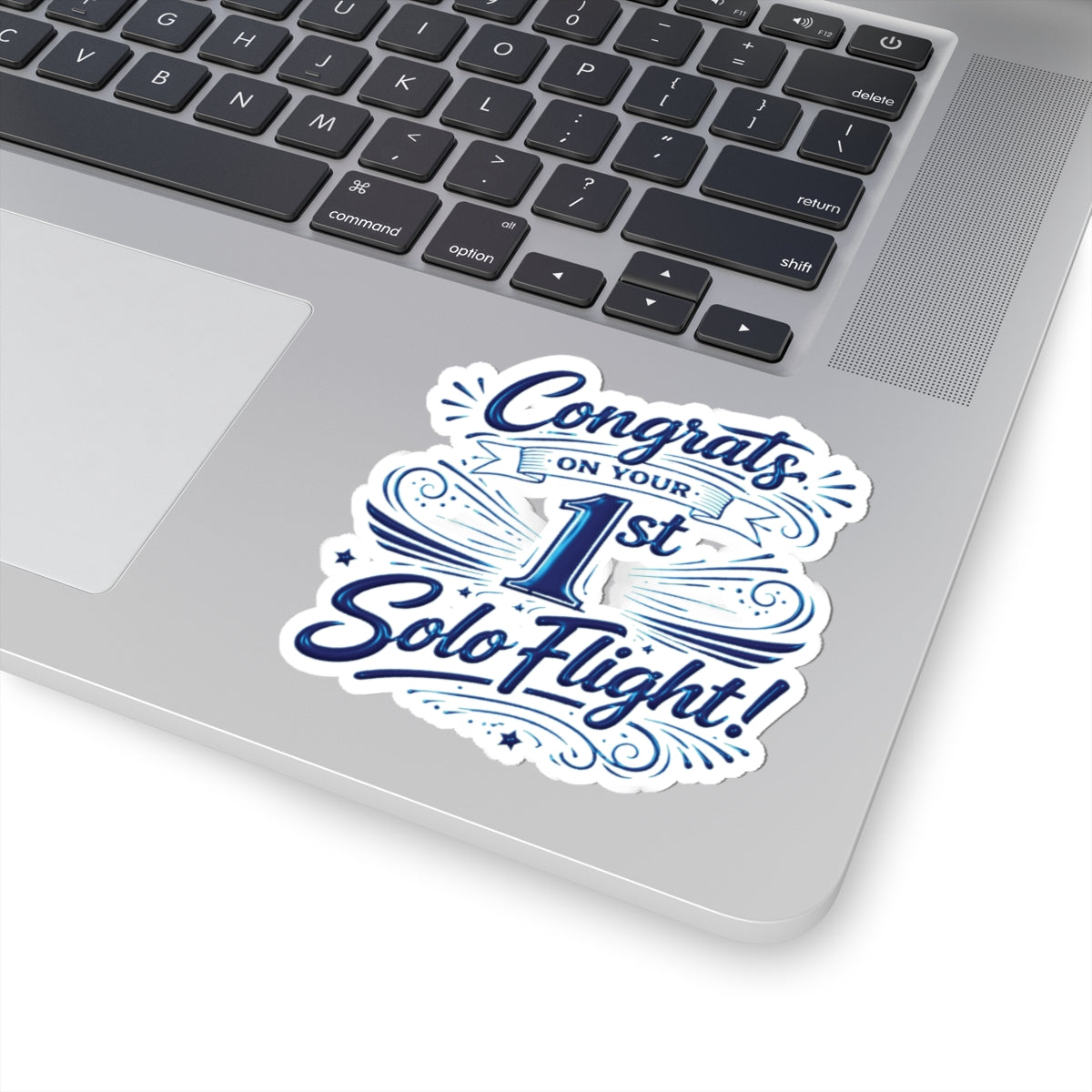 Congrats on your 1st Solo Flight! (v3. blue) sticker