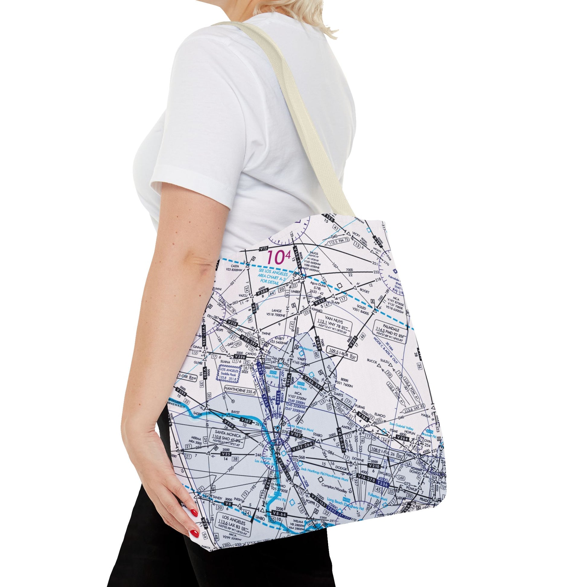 Enroute Low Altitude Chart tote bag (ELUS3/white)
