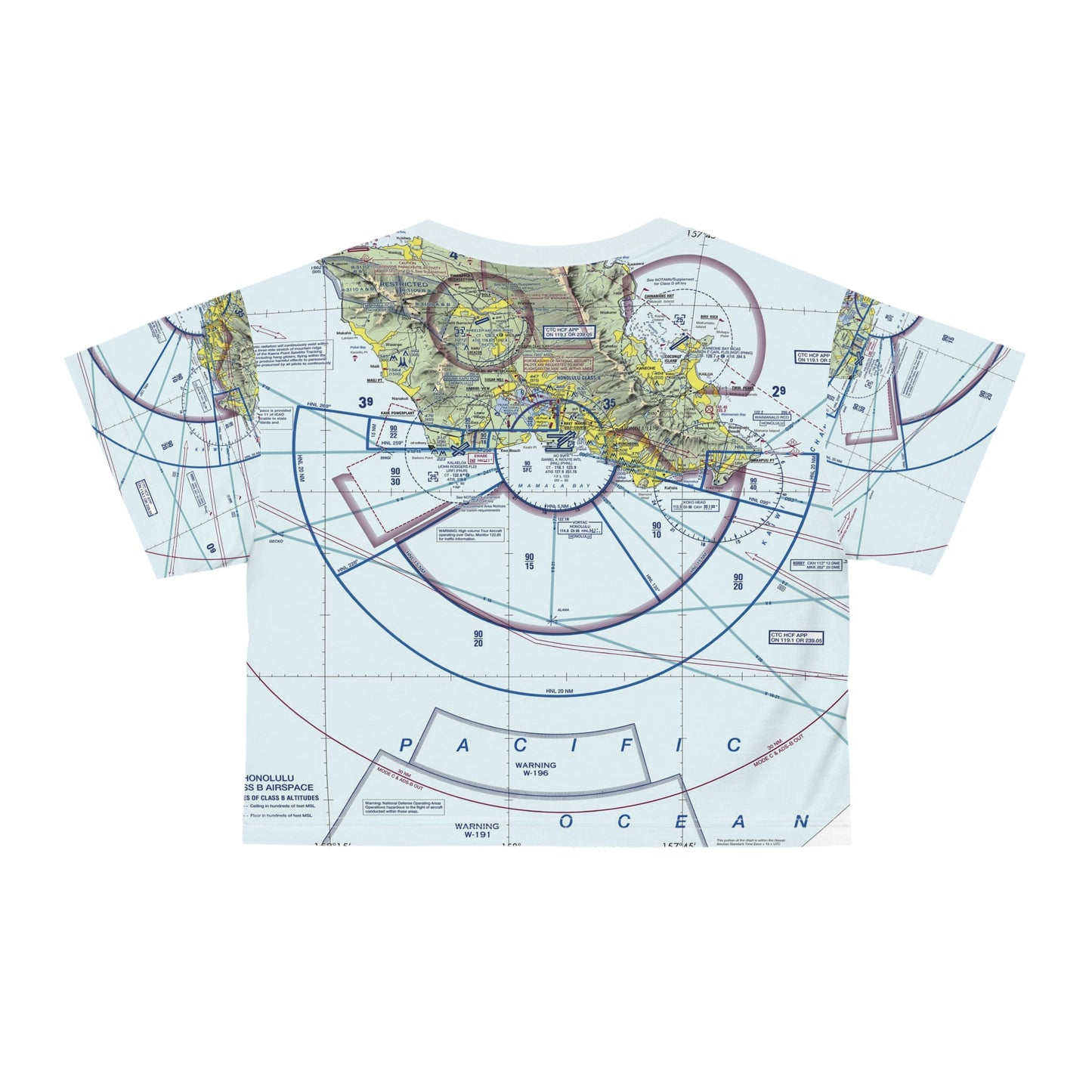 Honolulu Sectional Chart crop tee