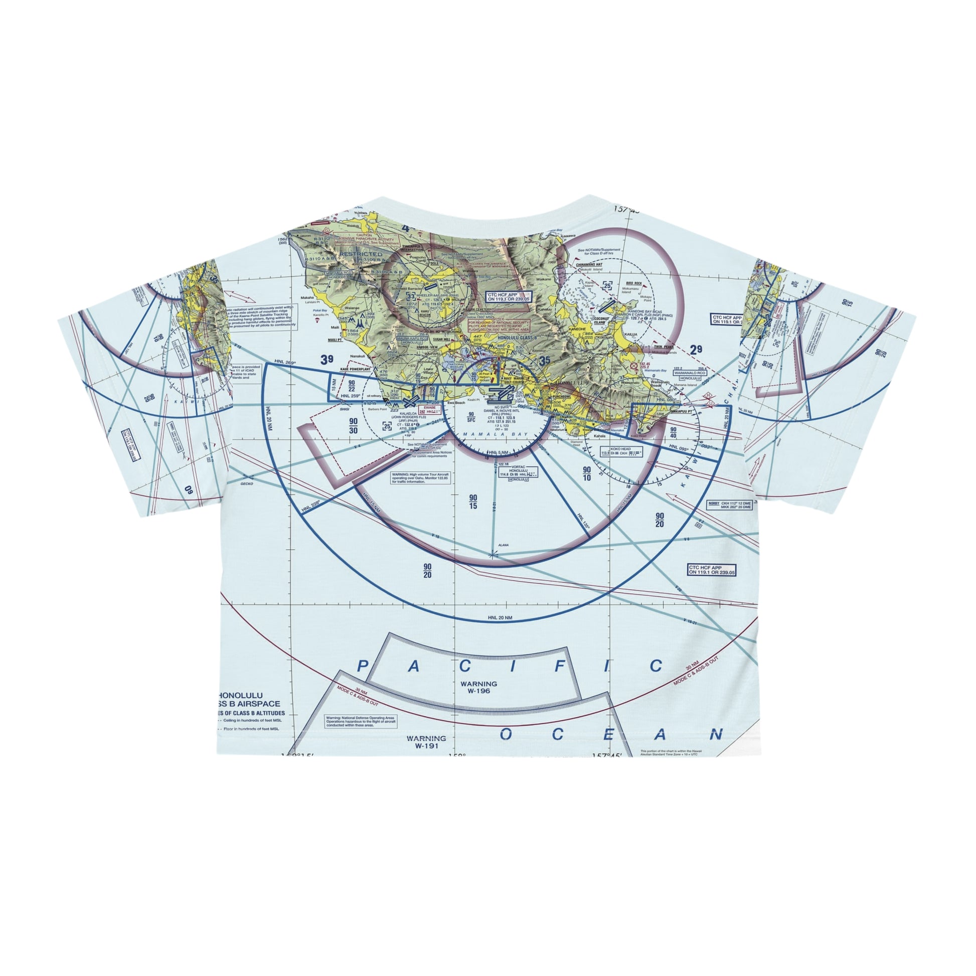 Honolulu Sectional Chart crop tee