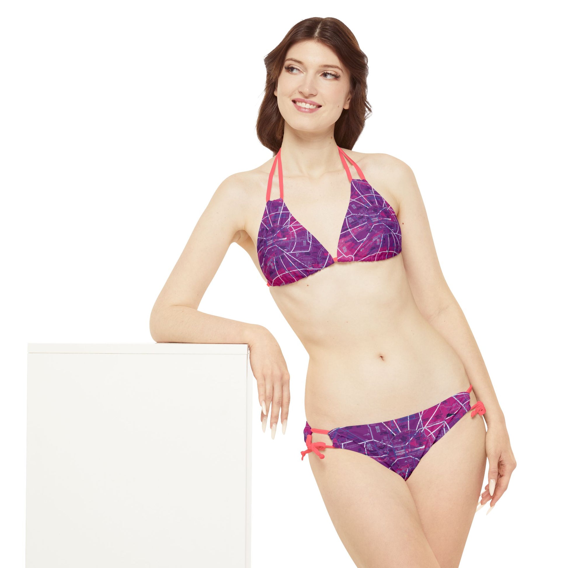 Phoenix TAC Chart strappy bikini set (purple)