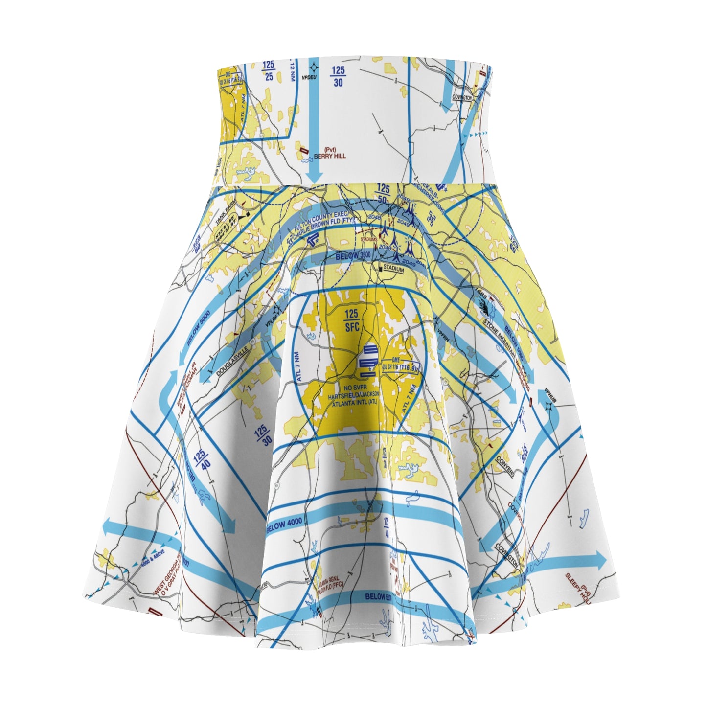 Atlanta Flyway Chart skater skirt