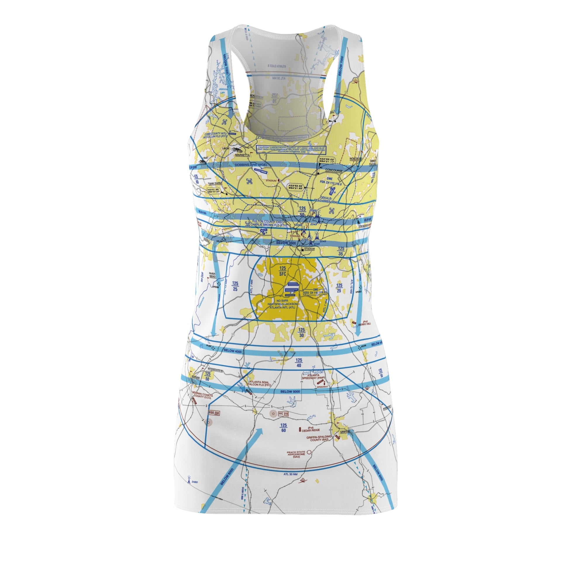 Atlanta Flyway Chart racerback dress