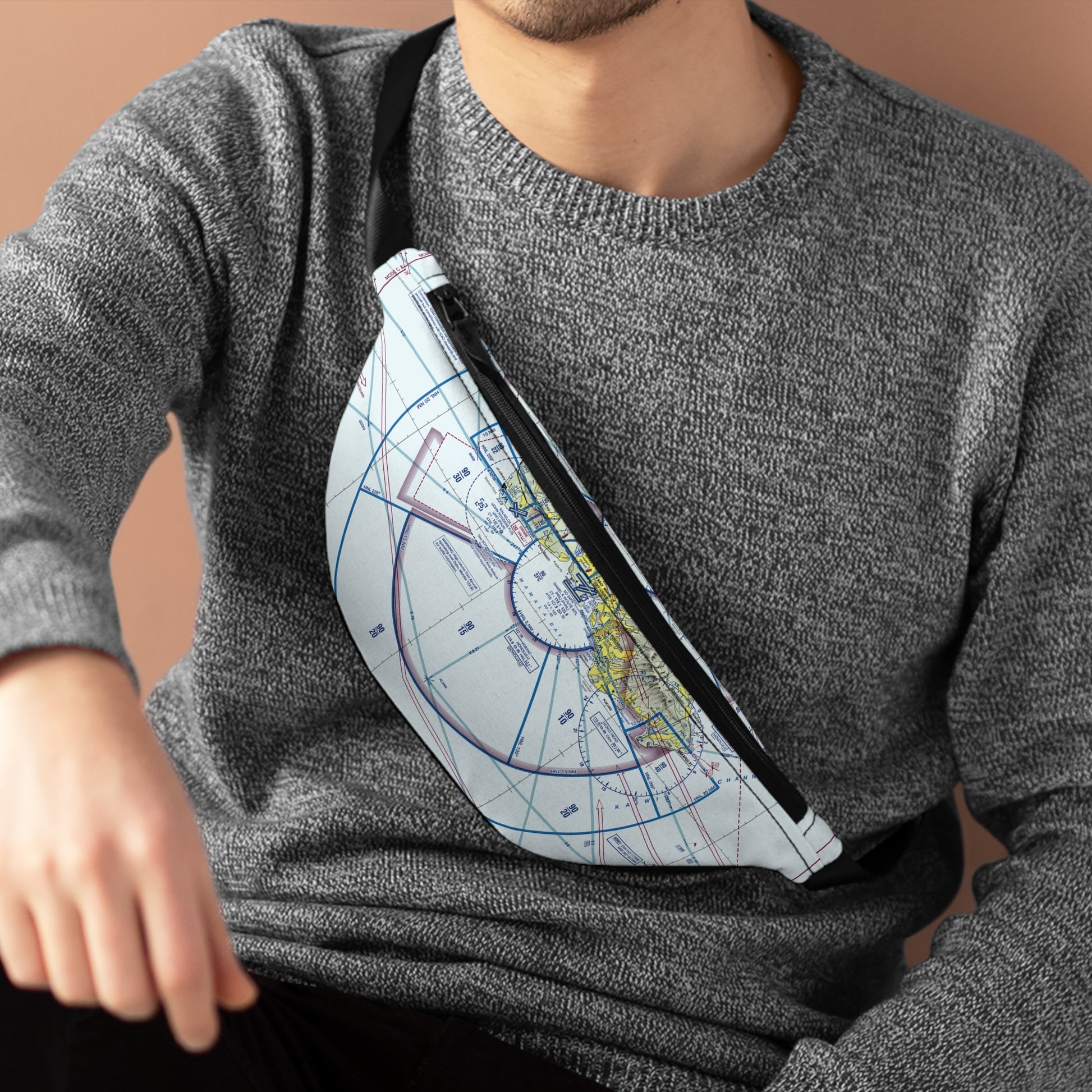 Honolulu Sectional Chart fanny pack