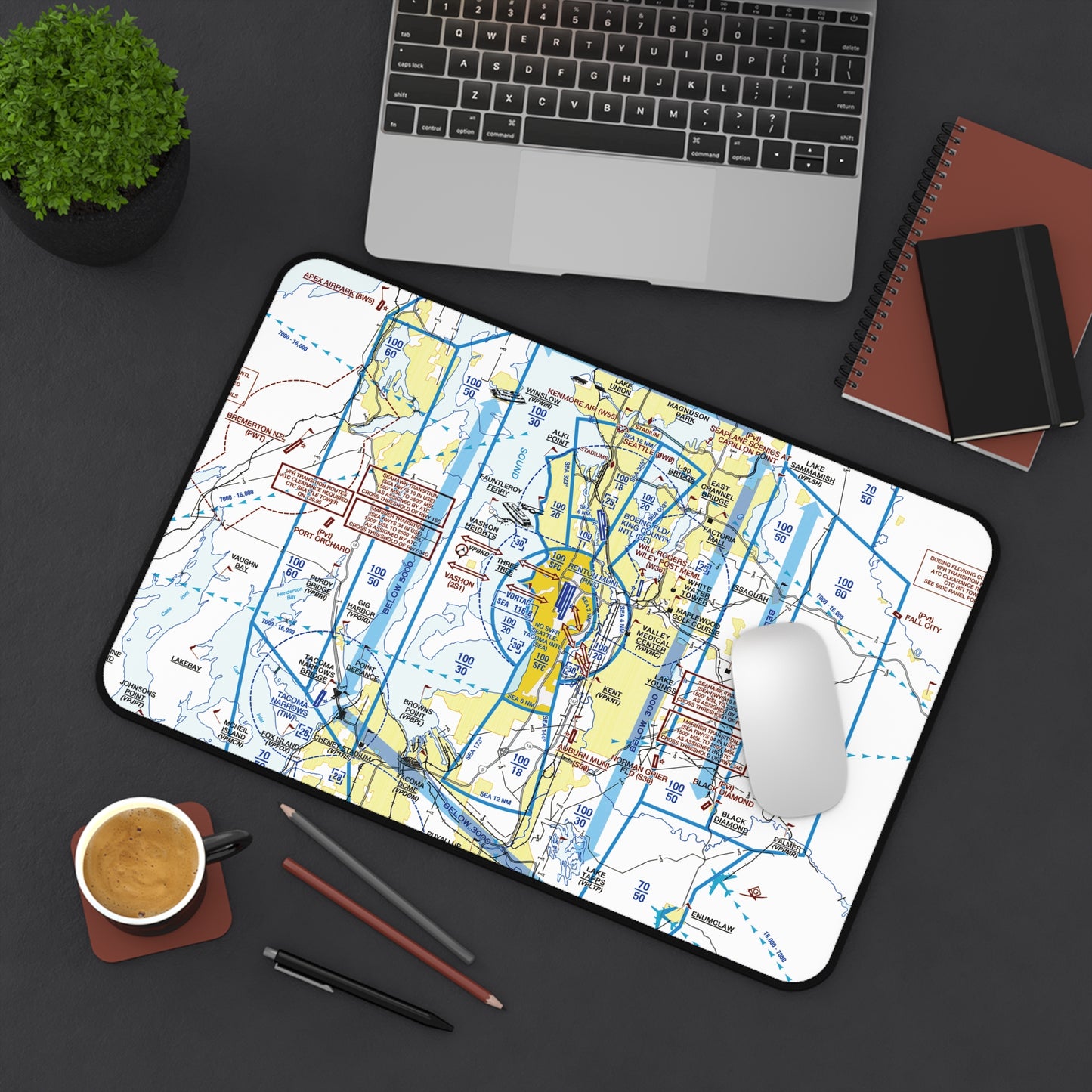 Seattle Flyway Chart desk mat