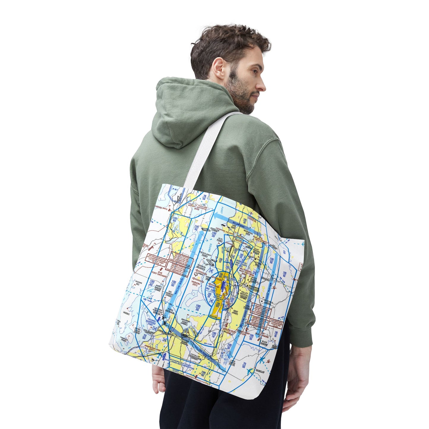 Seattle Flyway Chart tote bag