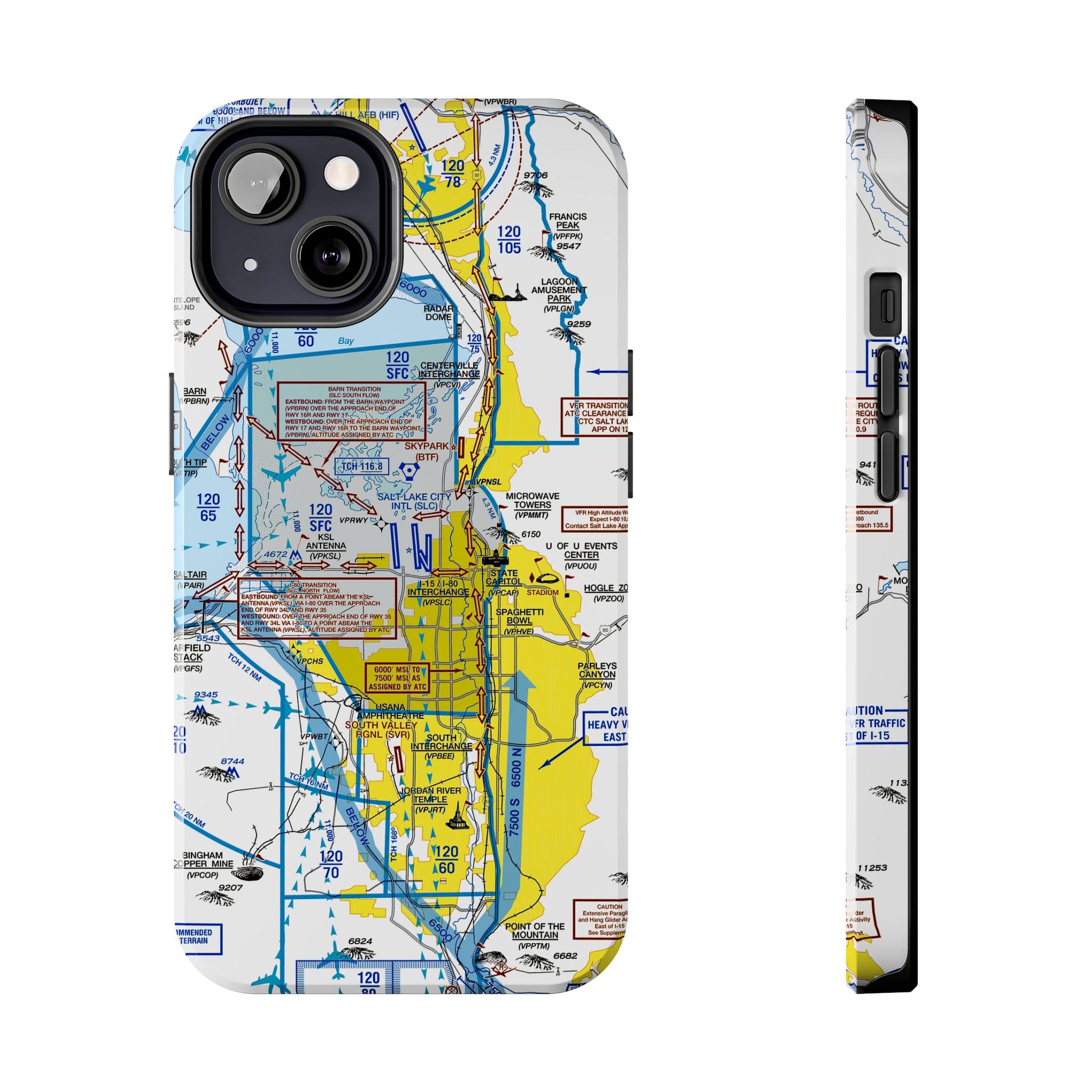 Salt Lake City Flyway Chart tough phone cases