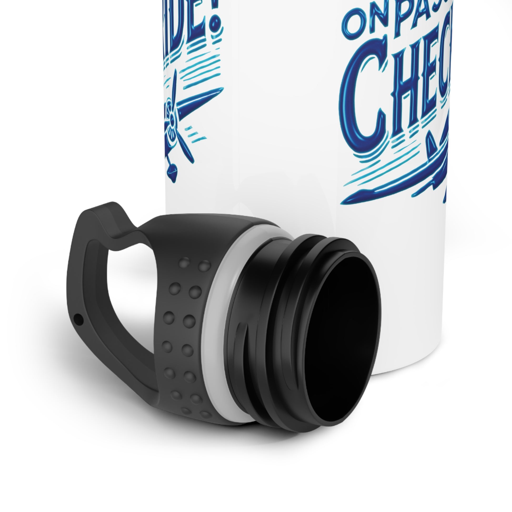 Congrats on passing your checkride! 20 oz. stainless steel water bottle (v1. blue)