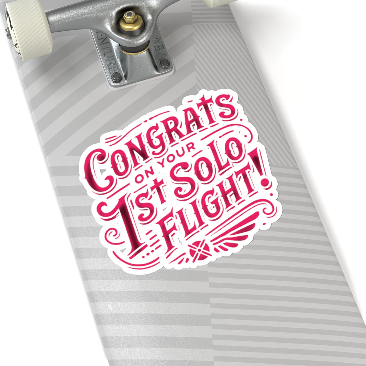 Congrats on your 1st Solo Flight! (pink/v1) sticker