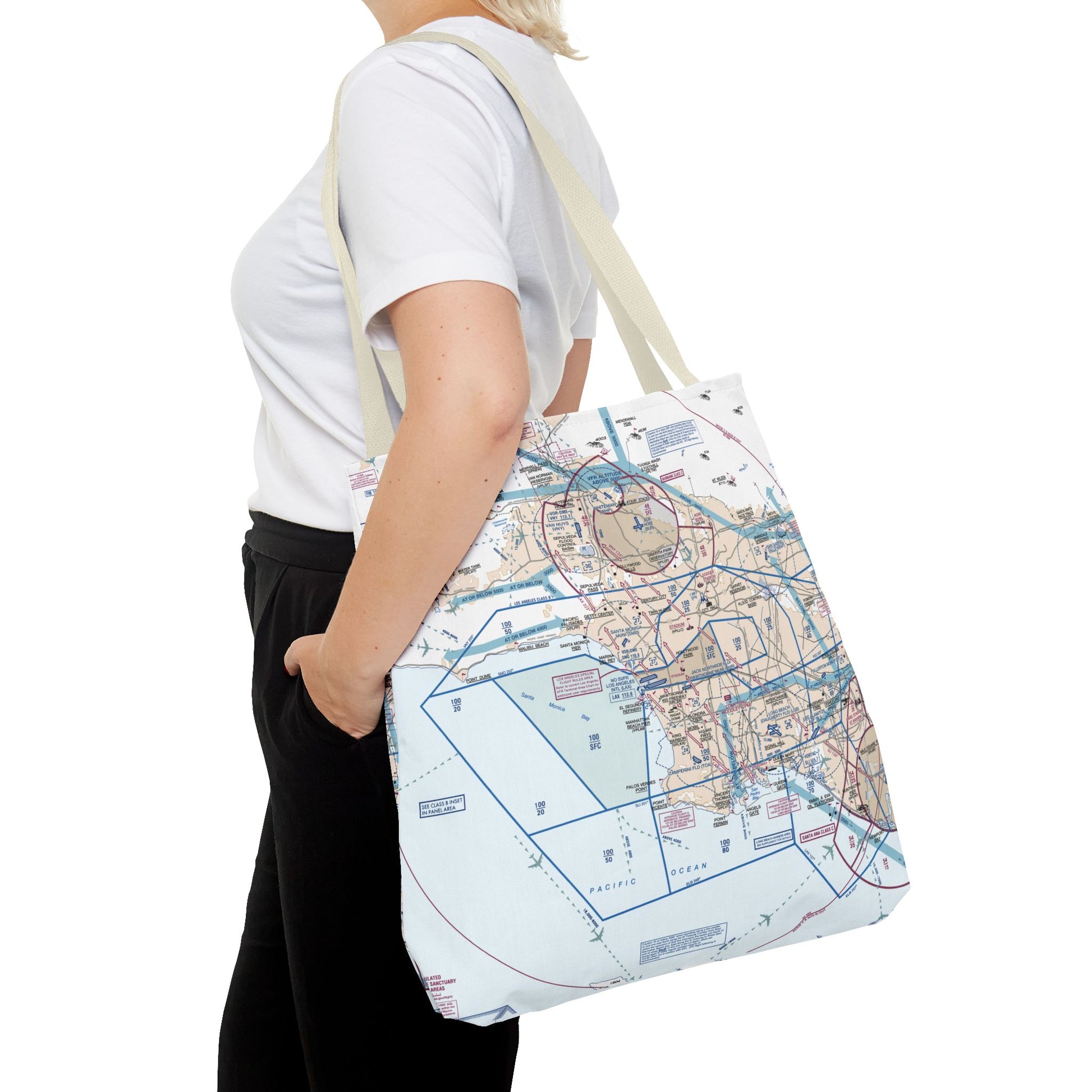 LAX Flyway Chart tote bag