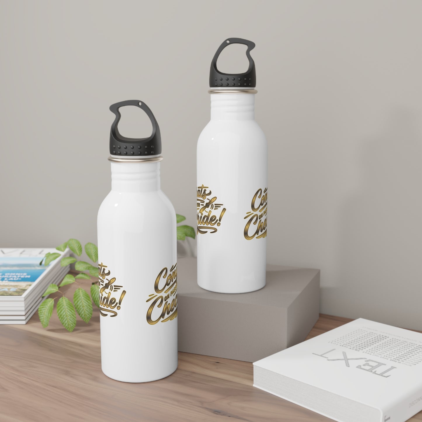 Congrats on passing your checkride! 20 oz. stainless steel water bottle (v4. gold)