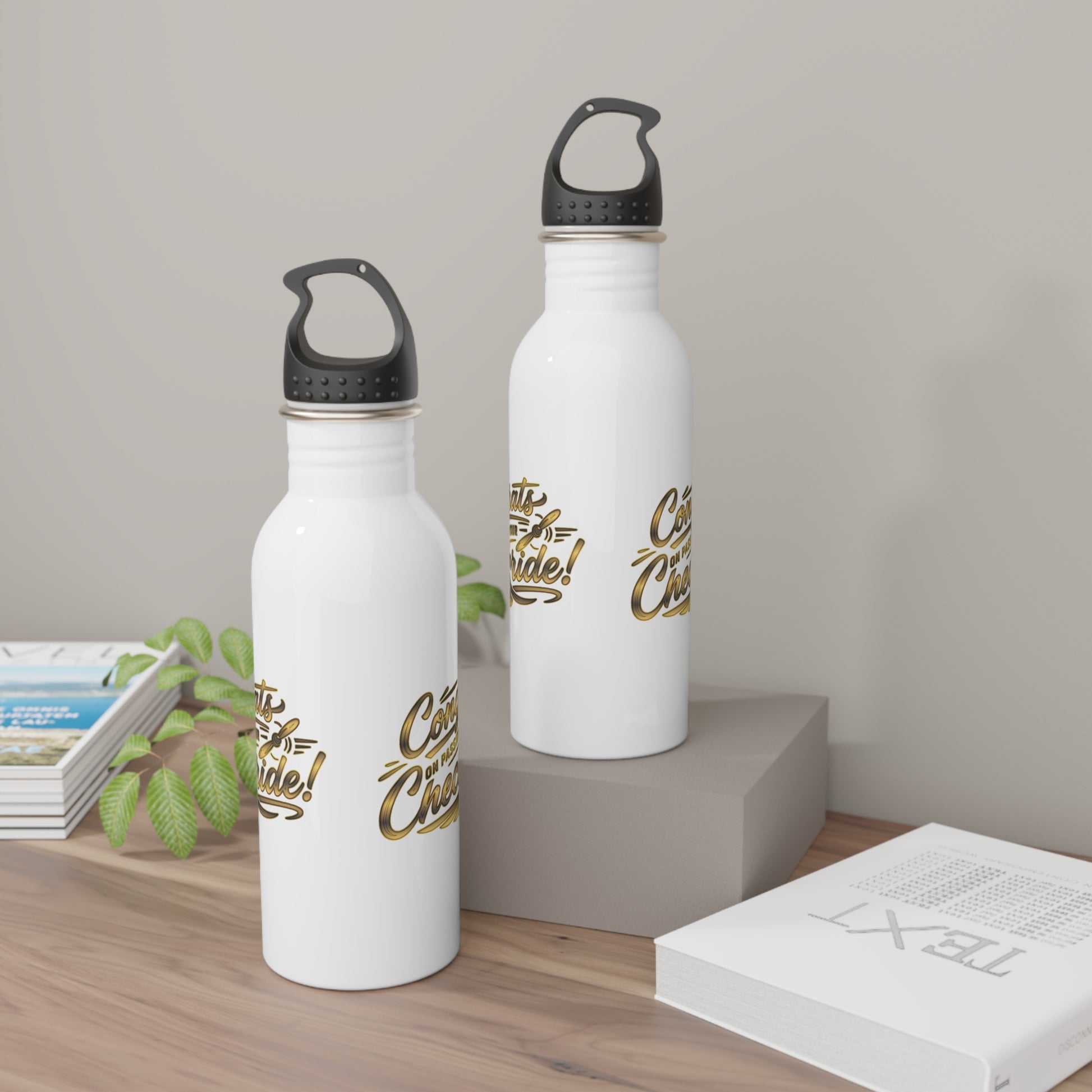 Congrats on passing your checkride! 20 oz. stainless steel water bottle (v4. gold)